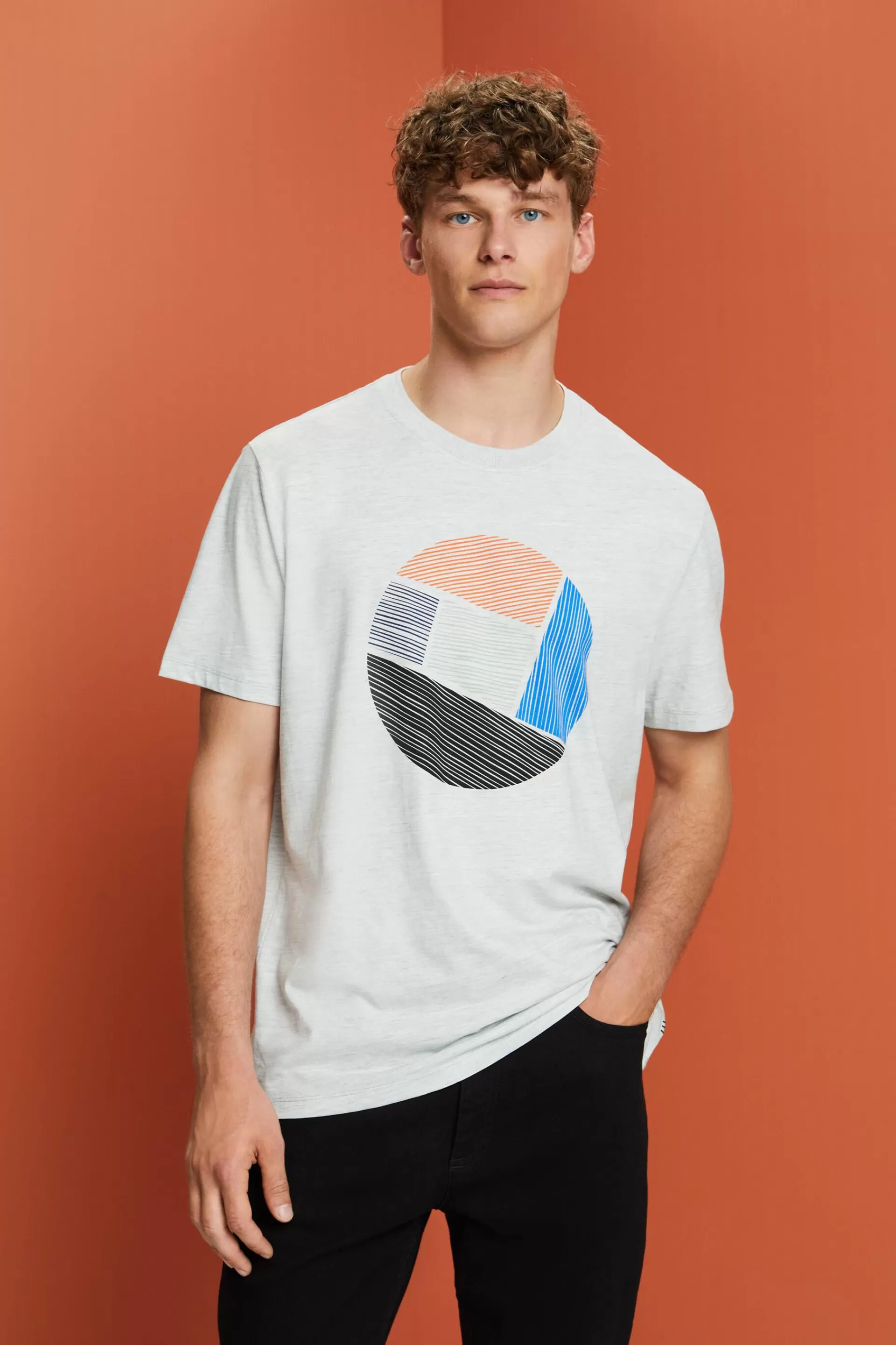 Bedrucktes Rundhals-T-Shirt aus Jersey-ESPRIT Best