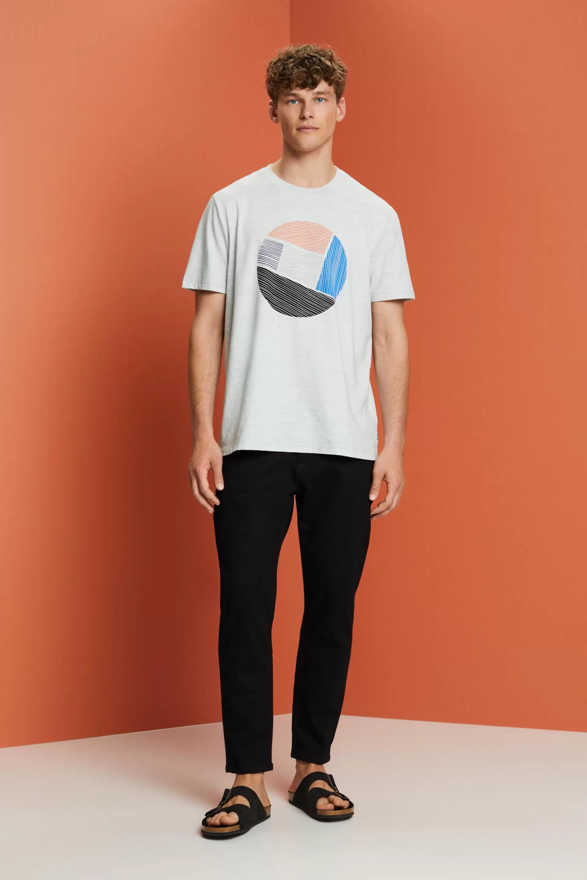 Bedrucktes Rundhals-T-Shirt aus Jersey-ESPRIT Best