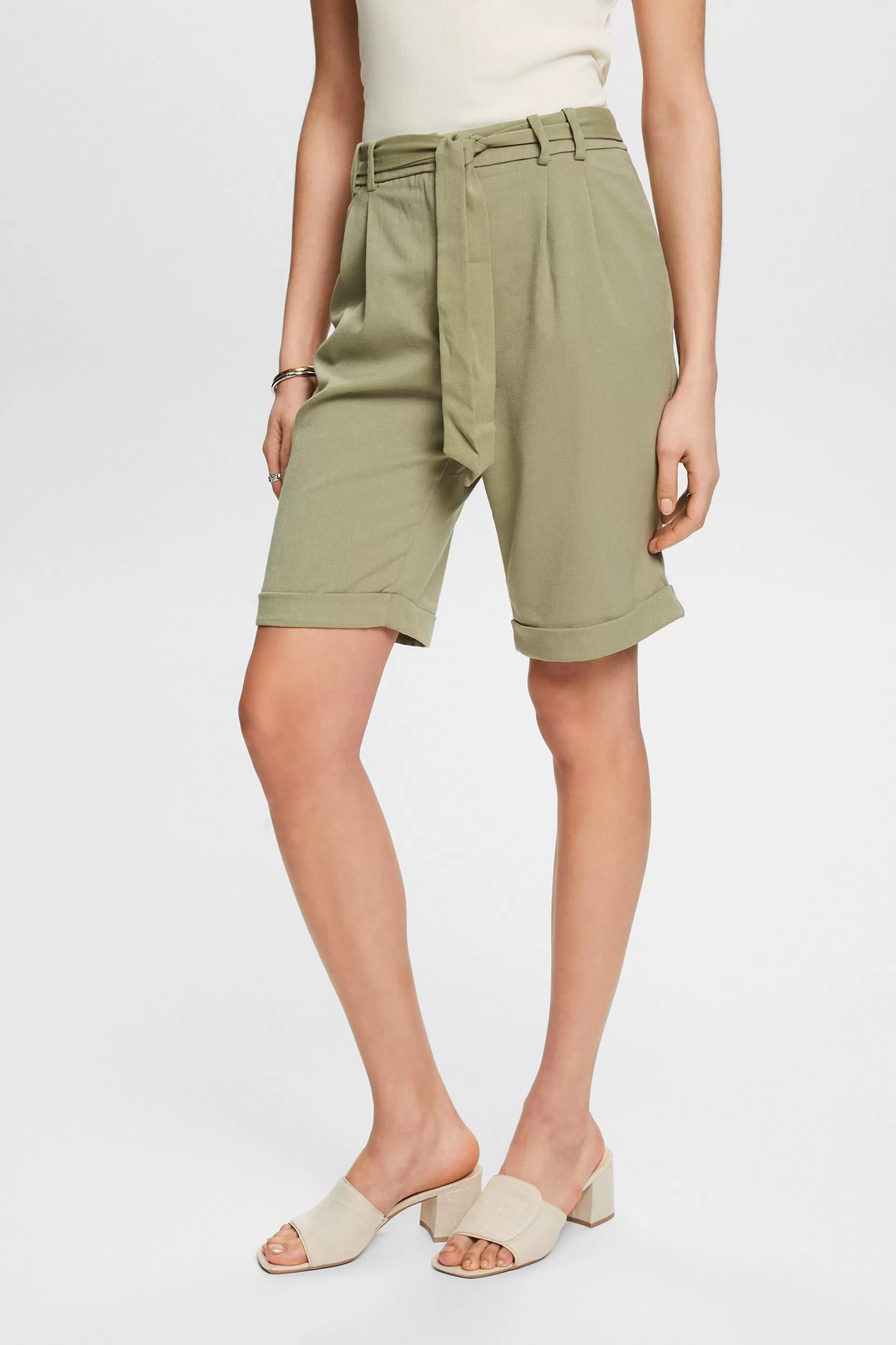 Bermudas mit Bundfalten-ESPRIT Cheap