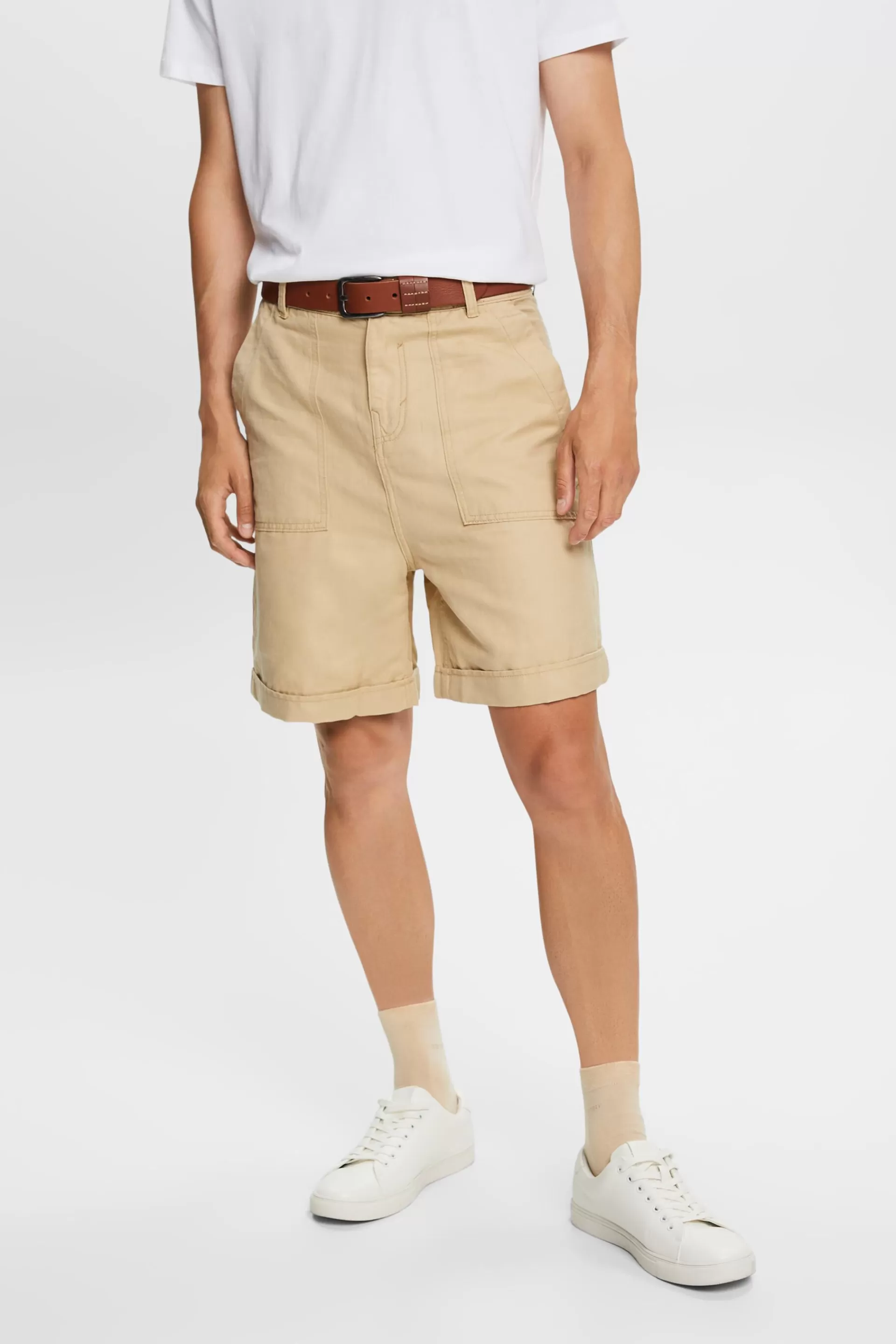 Bermudashorts, Baumwoll-Leinen-Mix-ESPRIT Cheap