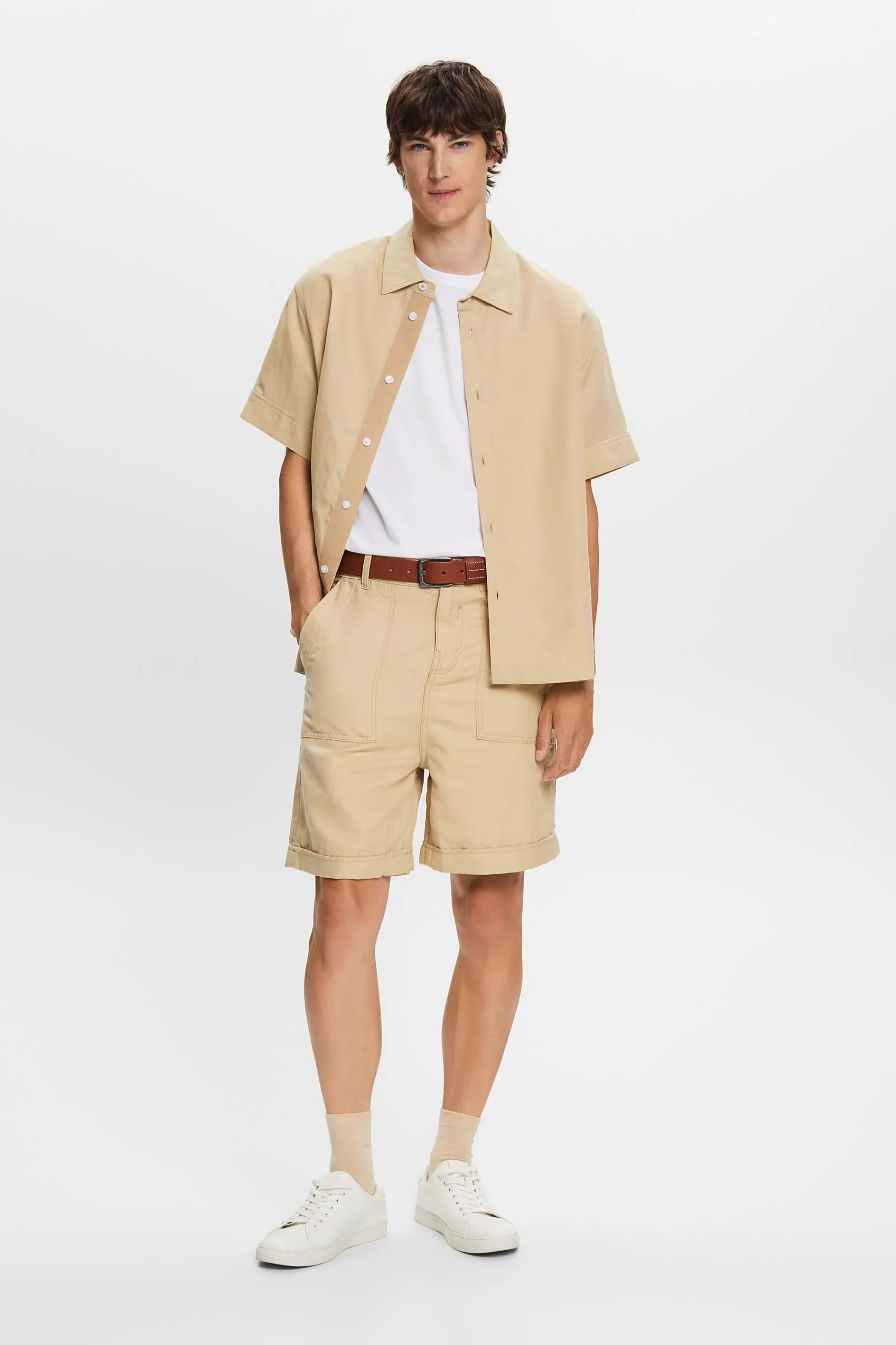 Bermudashorts, Baumwoll-Leinen-Mix-ESPRIT Cheap