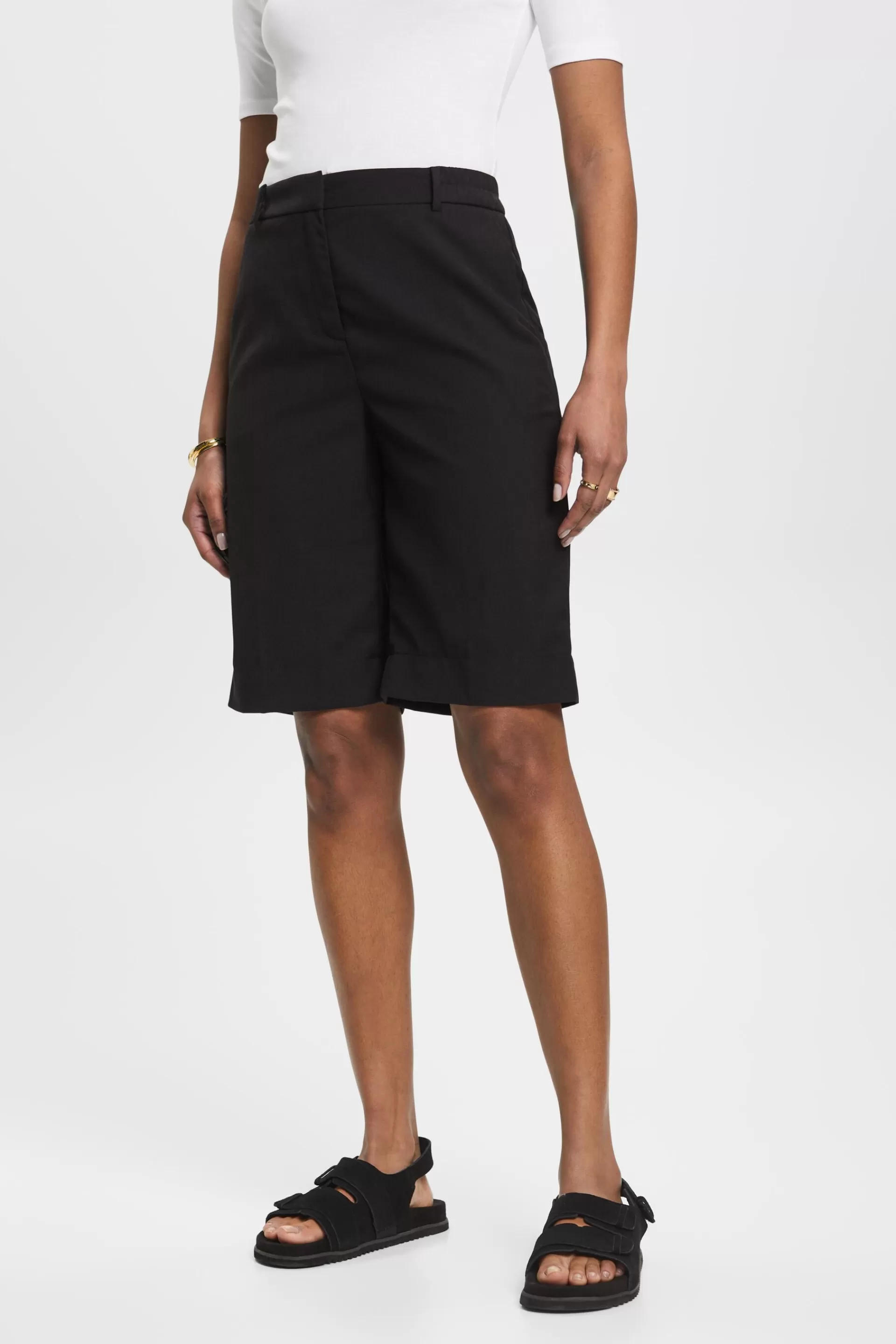 Bermudashorts mit hohem Bund-ESPRIT Cheap