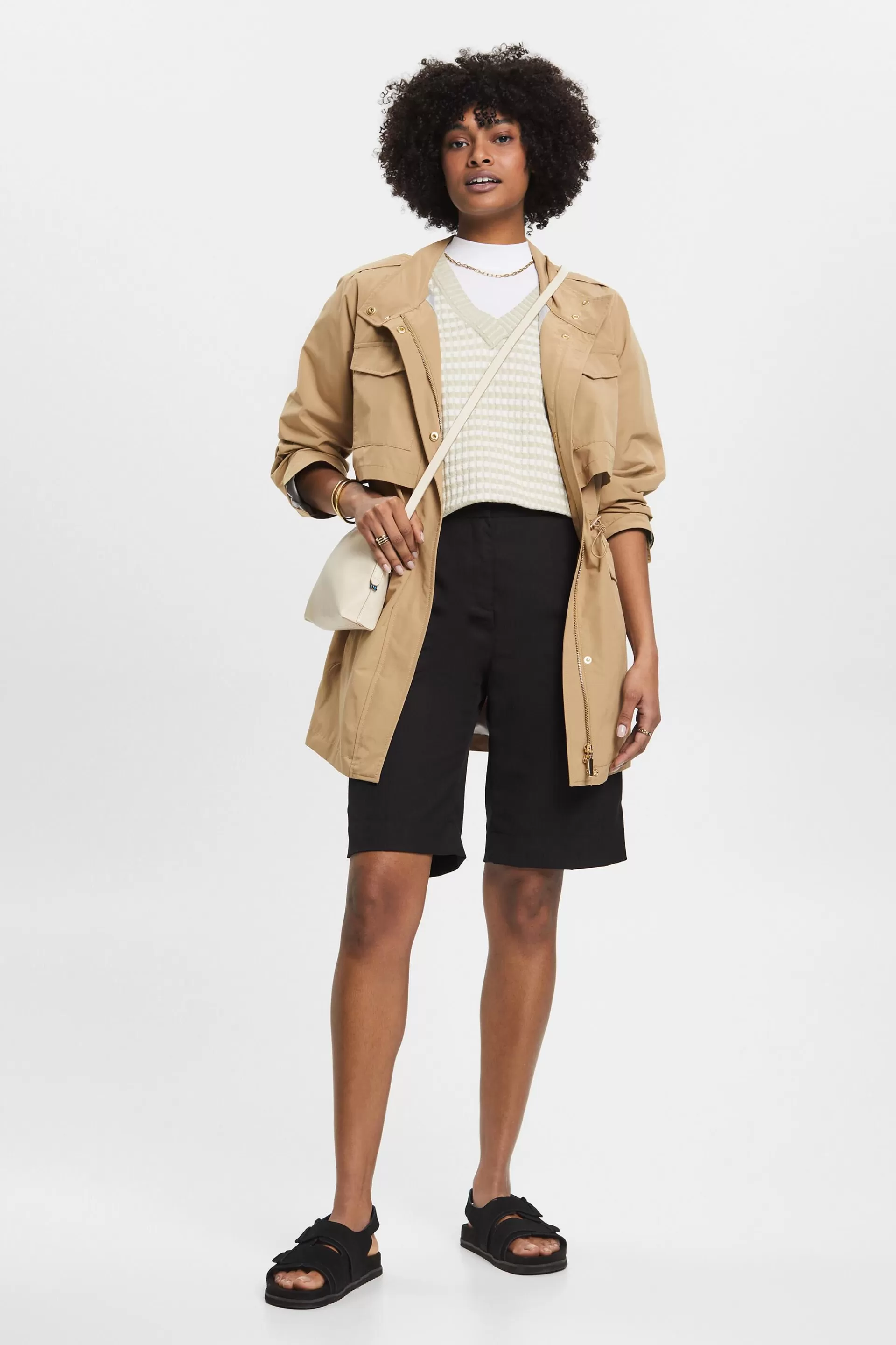Bermudashorts mit hohem Bund-ESPRIT Cheap