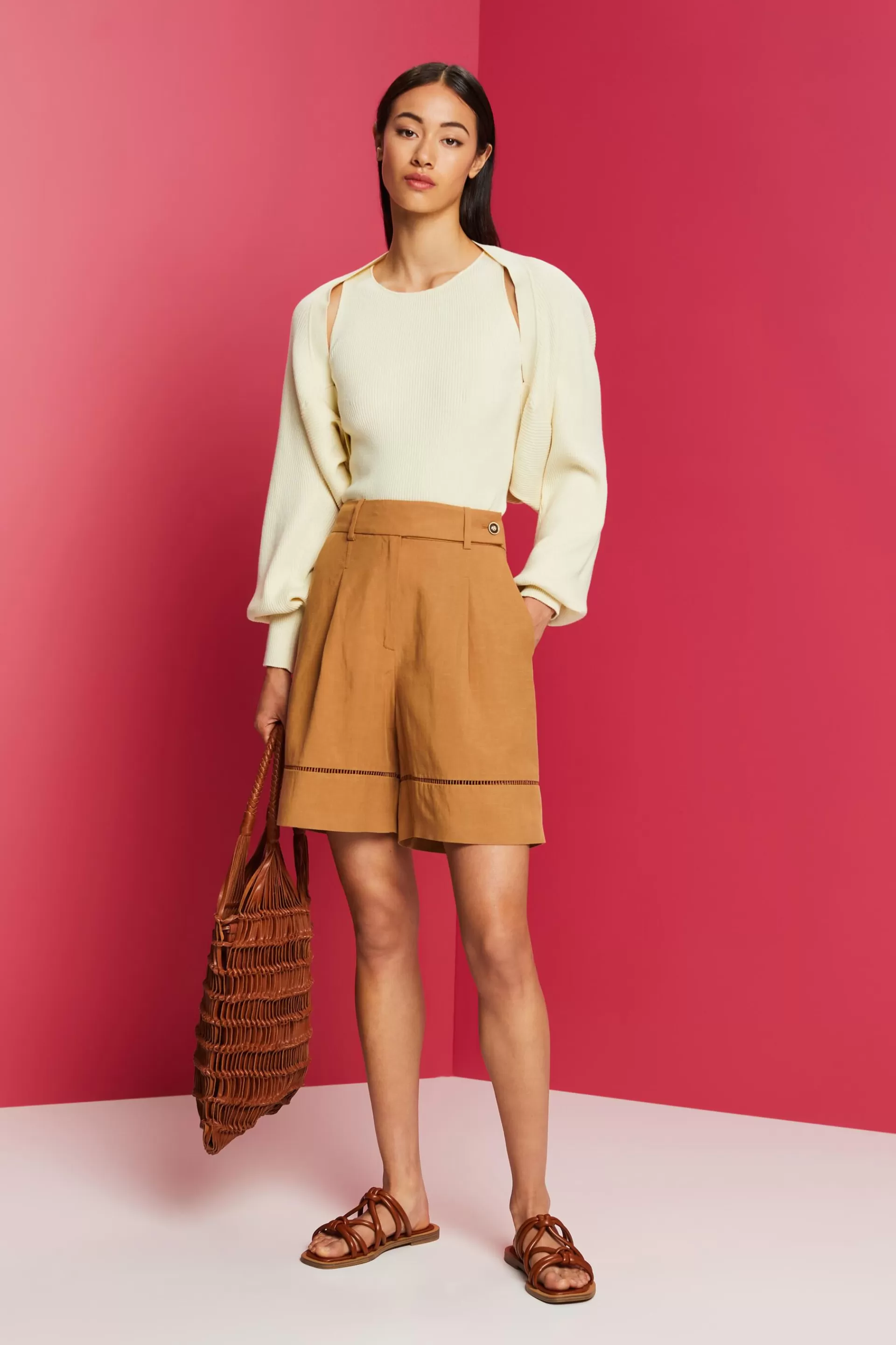 Bermudashorts mit Vintage-Spitze-ESPRIT Cheap