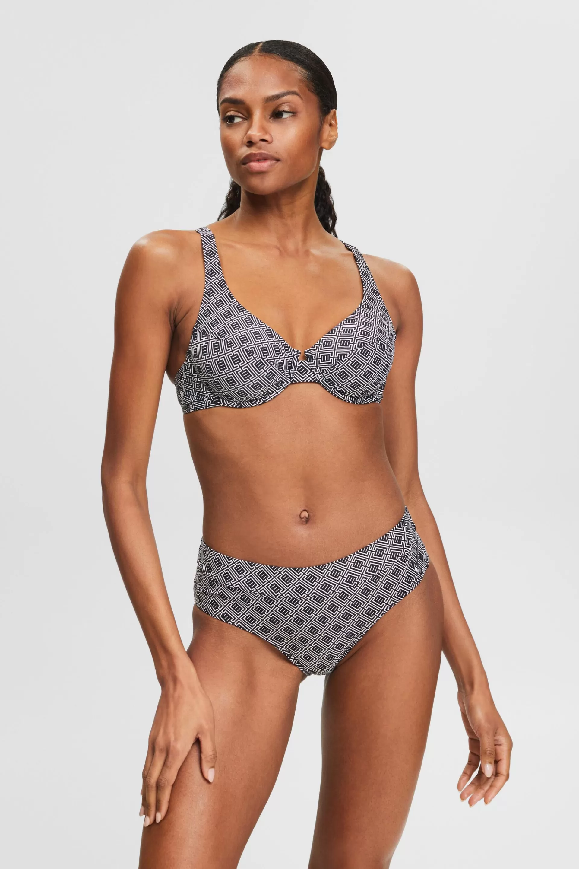 Bikinihose mit mittlerem Bund und Print-ESPRIT Best Sale