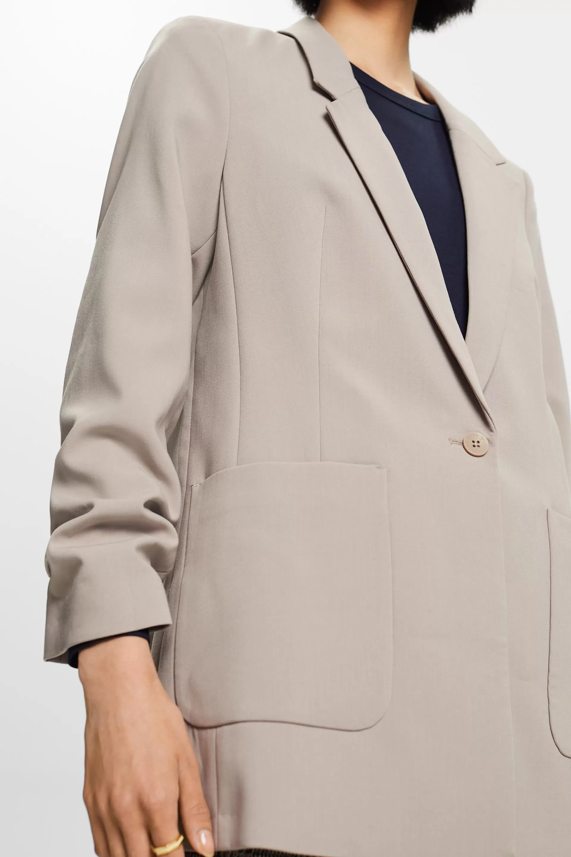 Blazer mit drapierten Ärmeln-ESPRIT Shop