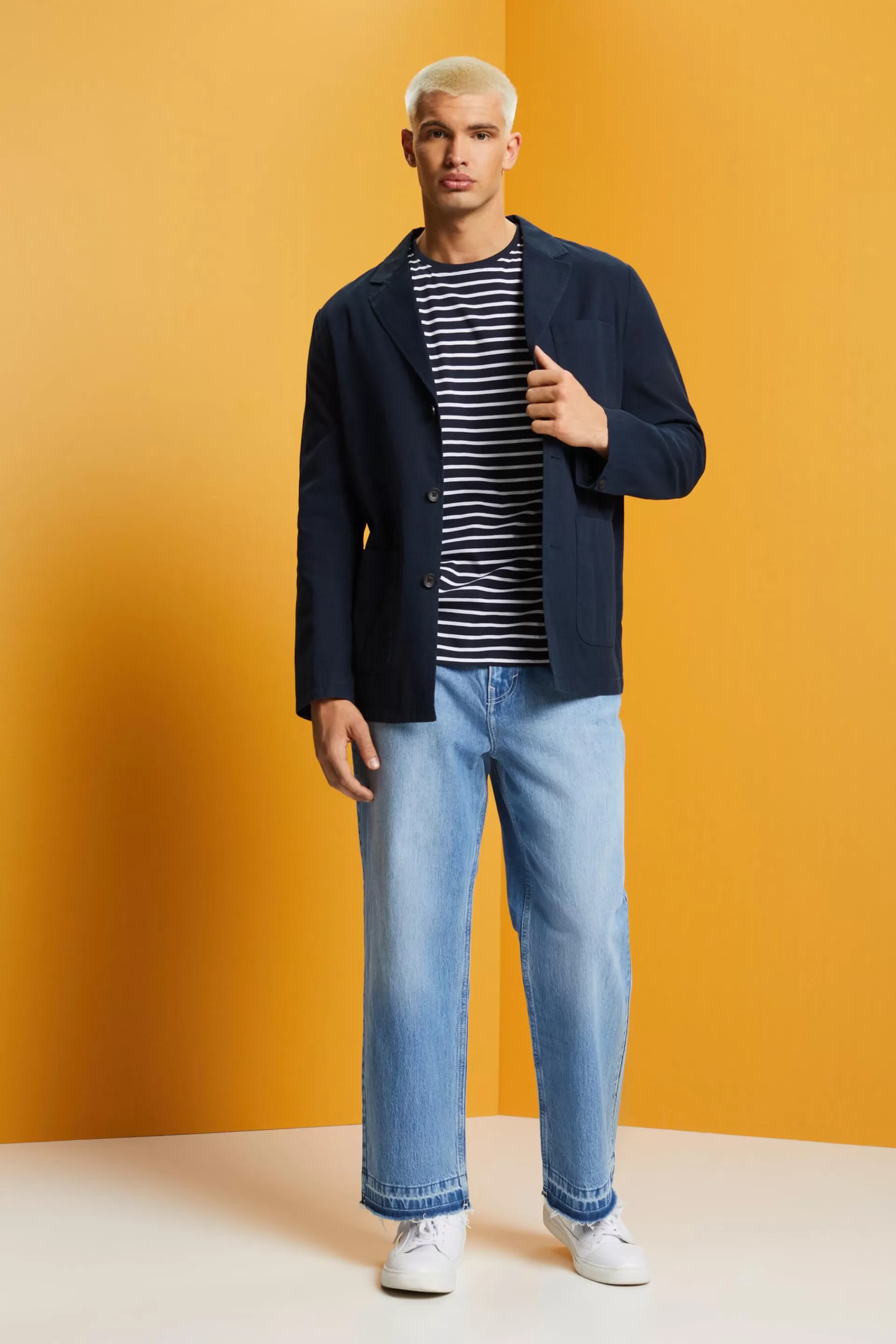 Blazerjacke aus Baumwolltwill-ESPRIT Shop