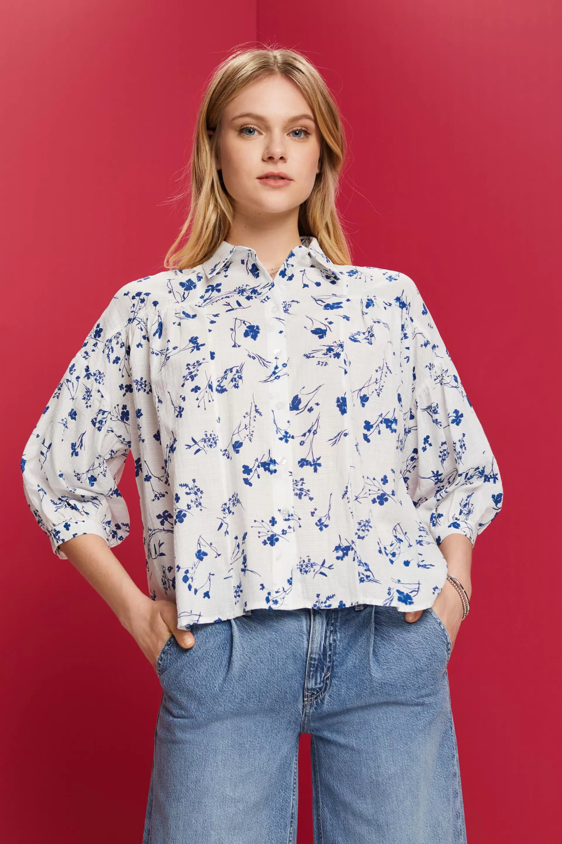Blouses woven Oversized fit-ESPRIT Outlet