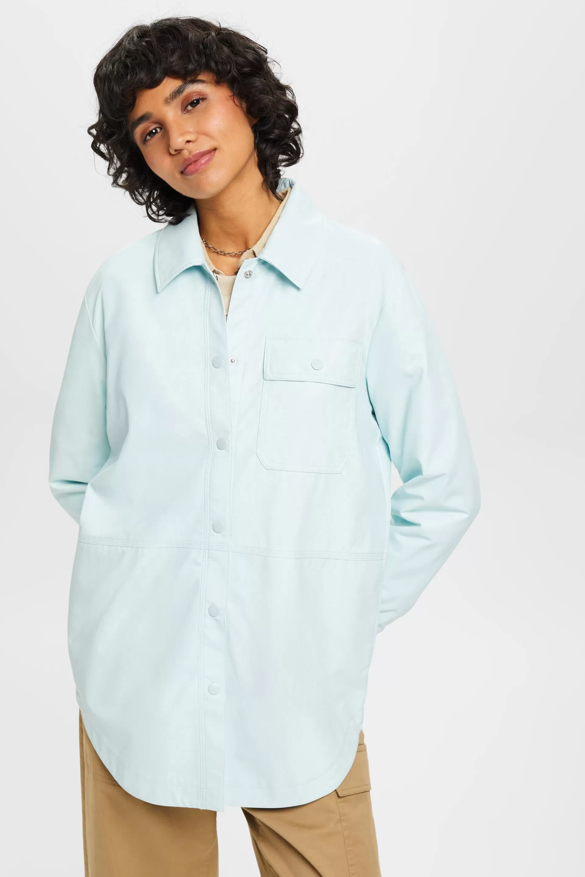 Bluse in Lederoptik-ESPRIT Best