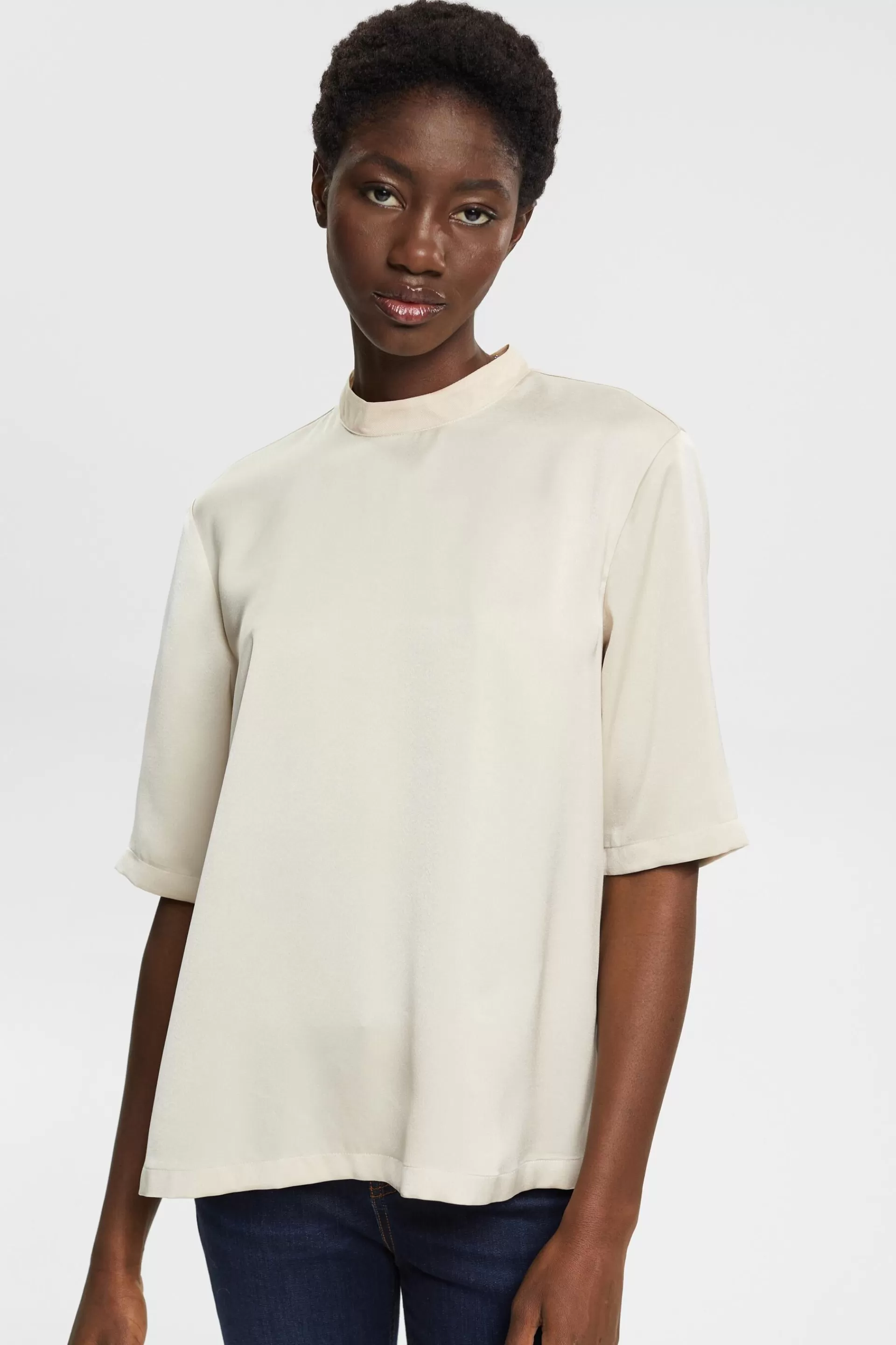 Bluse in Satinoptik-ESPRIT Shop