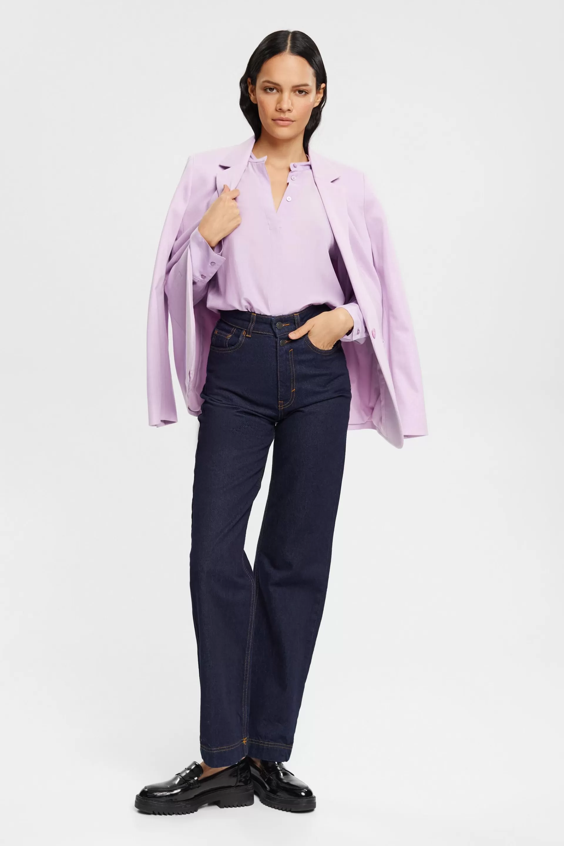 Bluse mit Stehkragen-ESPRIT New