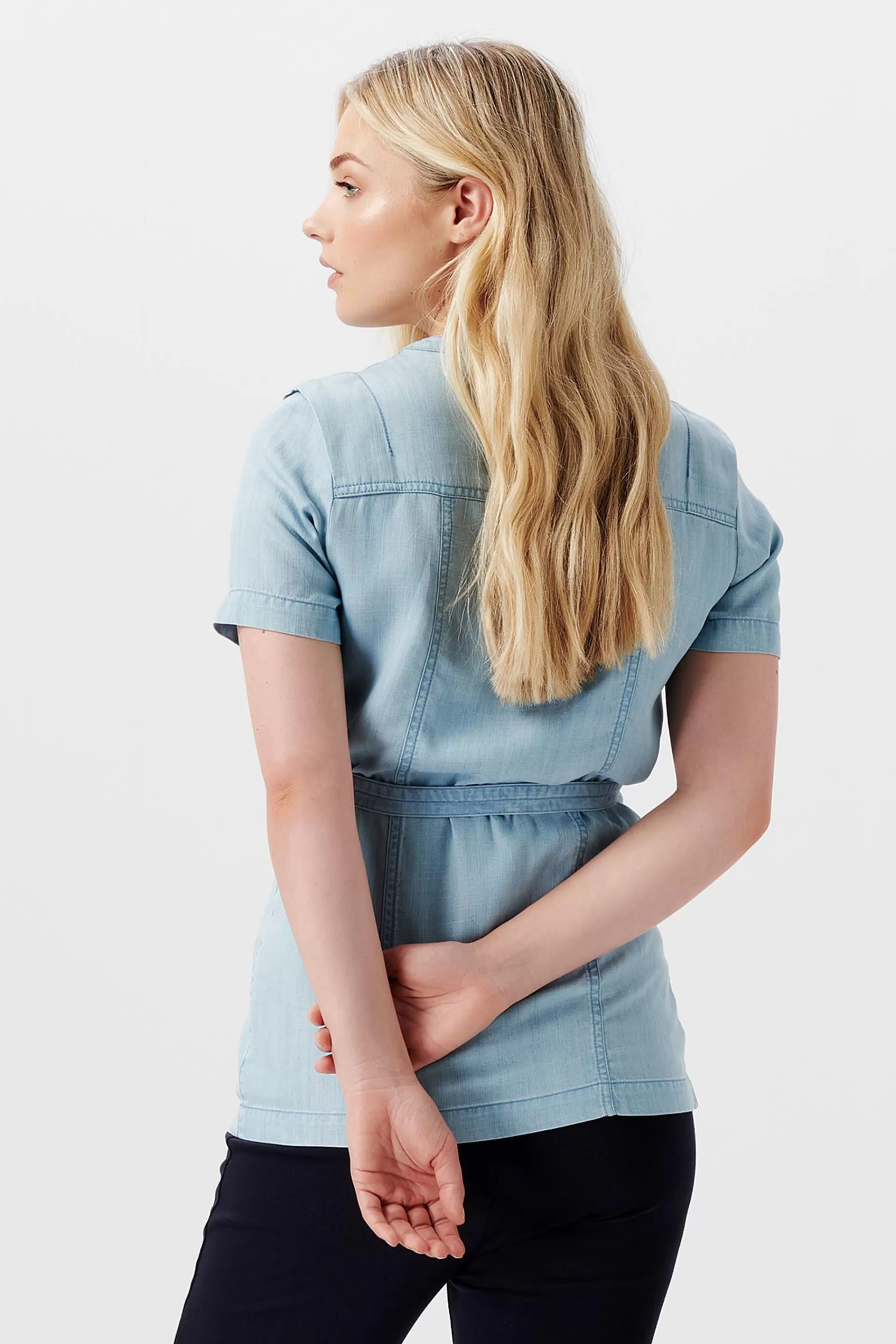 Bluse mit V-Ausschnitt und Knöpfen-ESPRIT Online