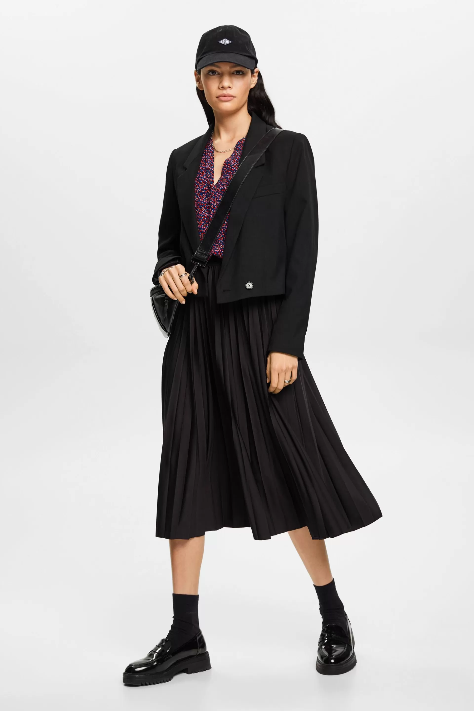 Bluse mit V-Ausschnitt und Muster-ESPRIT Fashion
