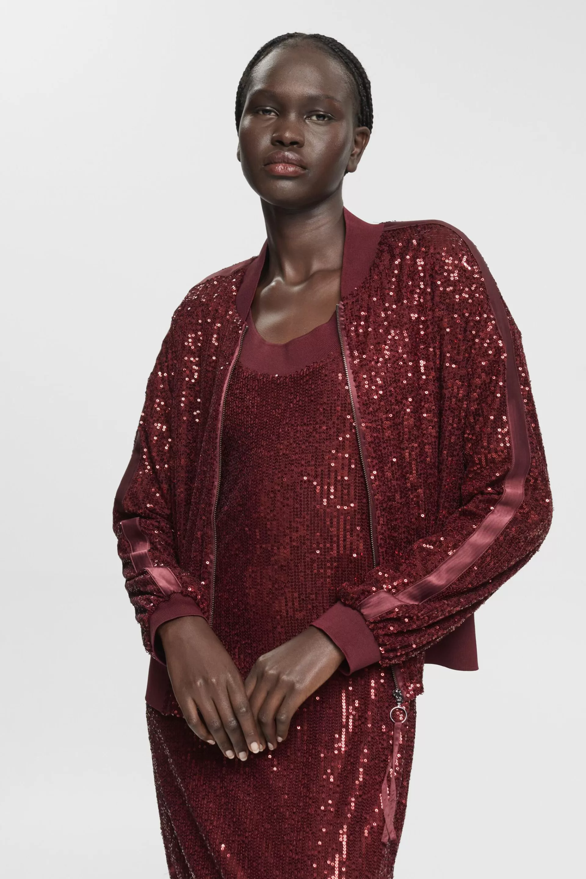 Bomberjacke mit applizierten Pailletten-ESPRIT Flash Sale
