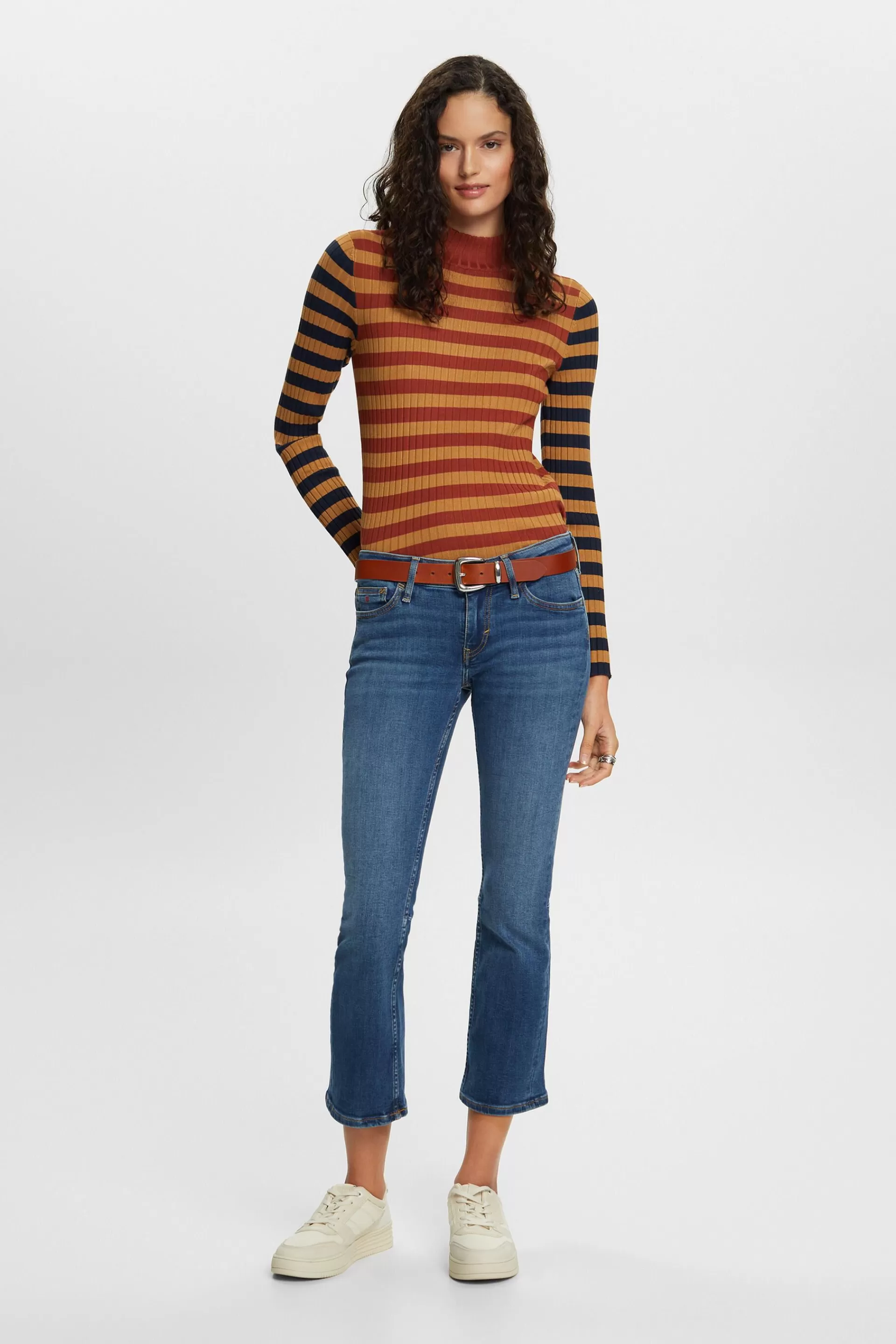 Bootcut Jeans in Cropped-Länge mit niedrigem Bund-ESPRIT Hot