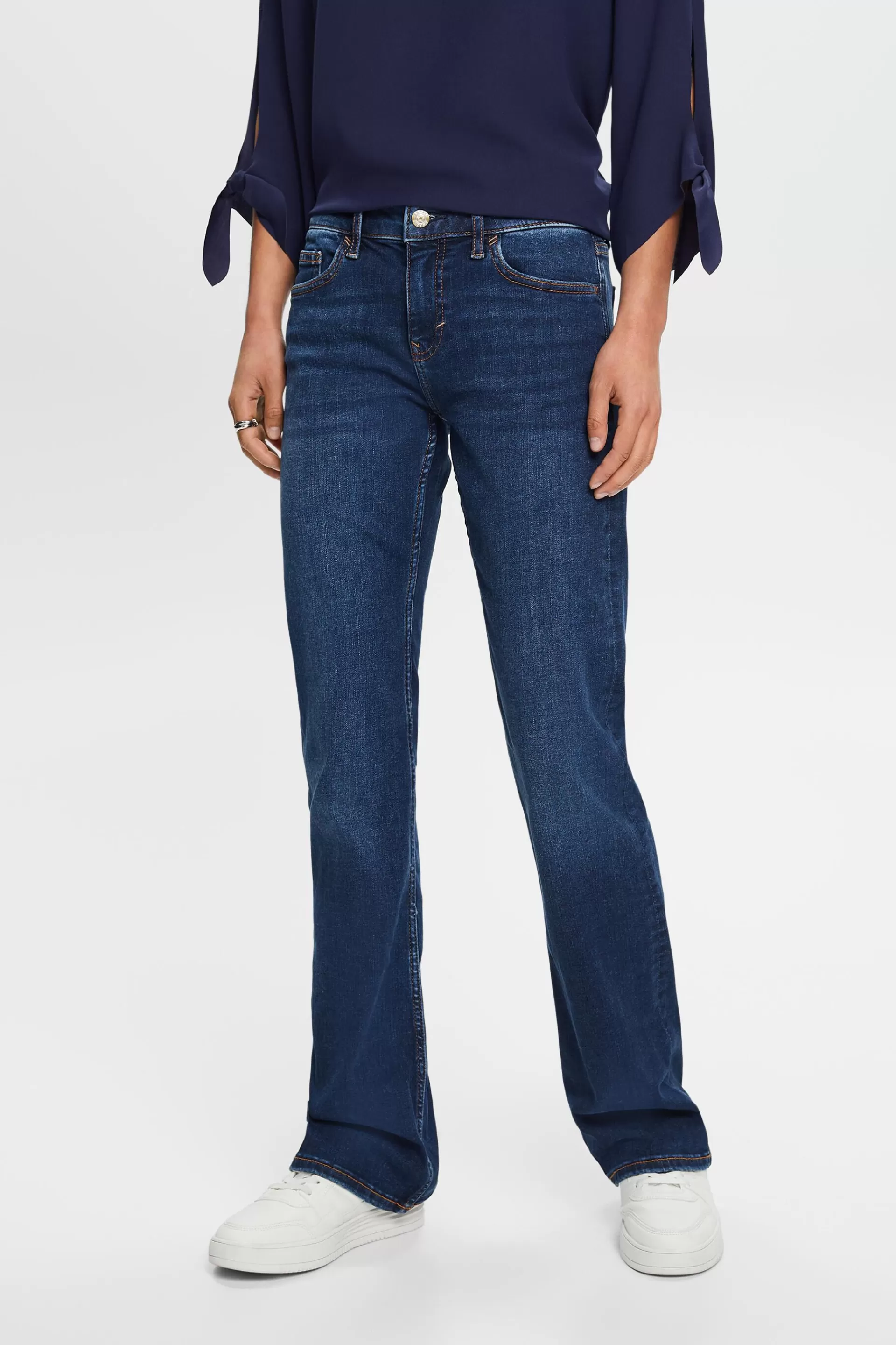 Bootcut Jeans mit mittlerer Bundhöhe-ESPRIT Fashion