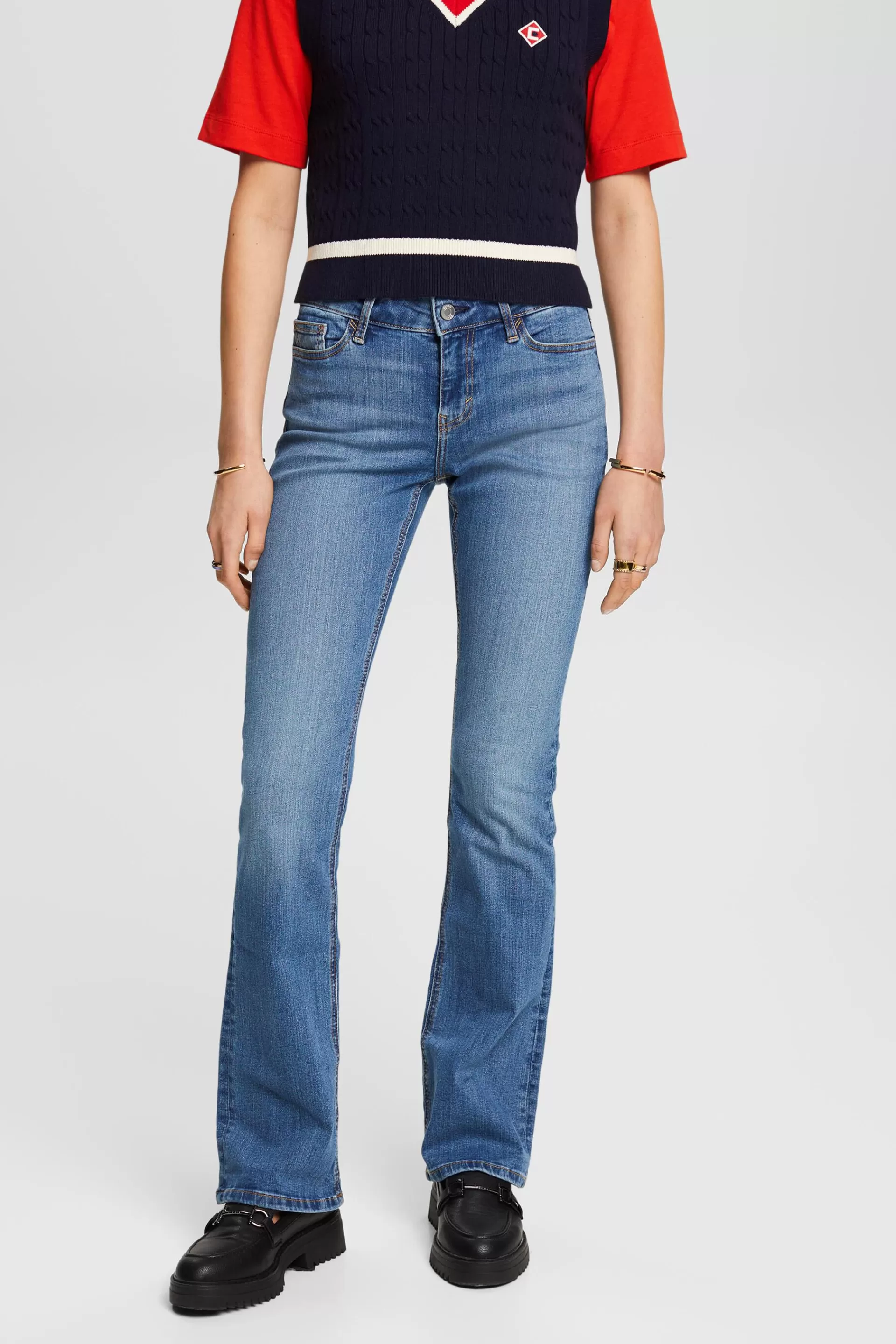 Bootcut Jeans mit niedrigem Bund-ESPRIT Sale