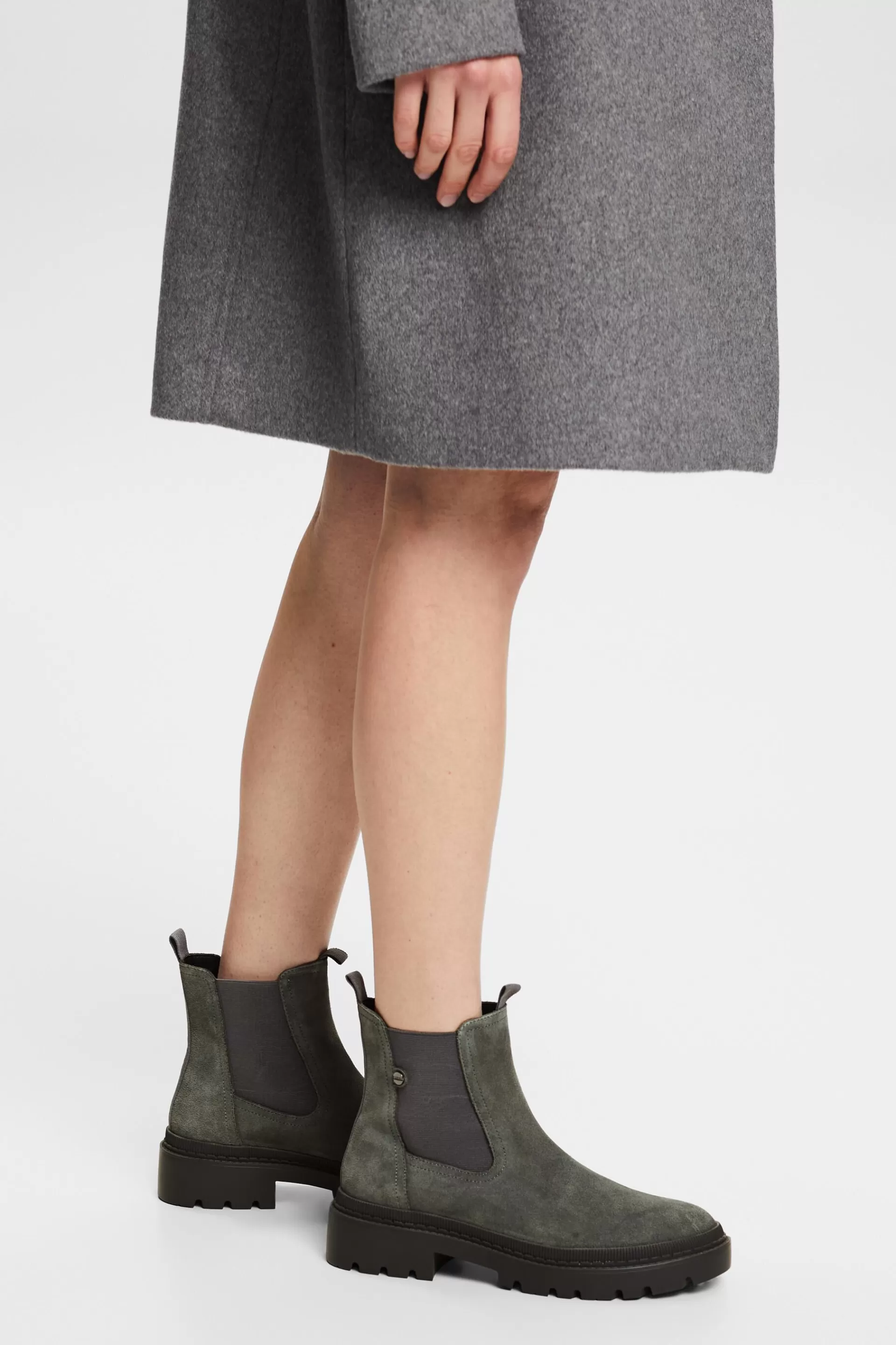 Boots aus echtem Veloursleder-ESPRIT Sale