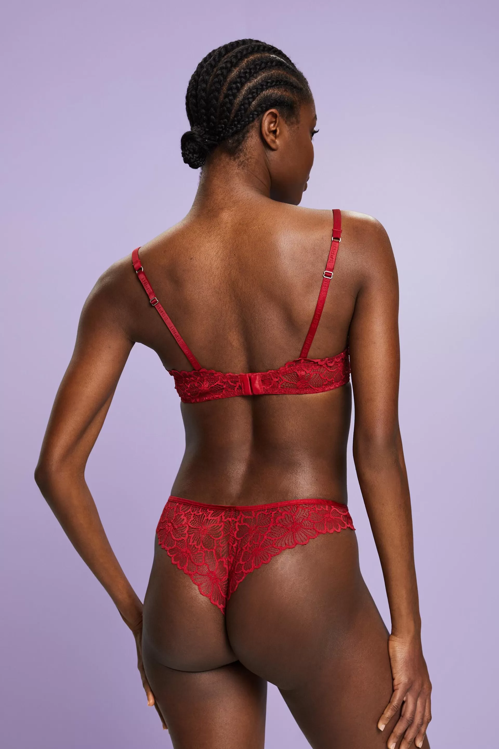Brazilian-Slip aus floraler Spitze-ESPRIT Store