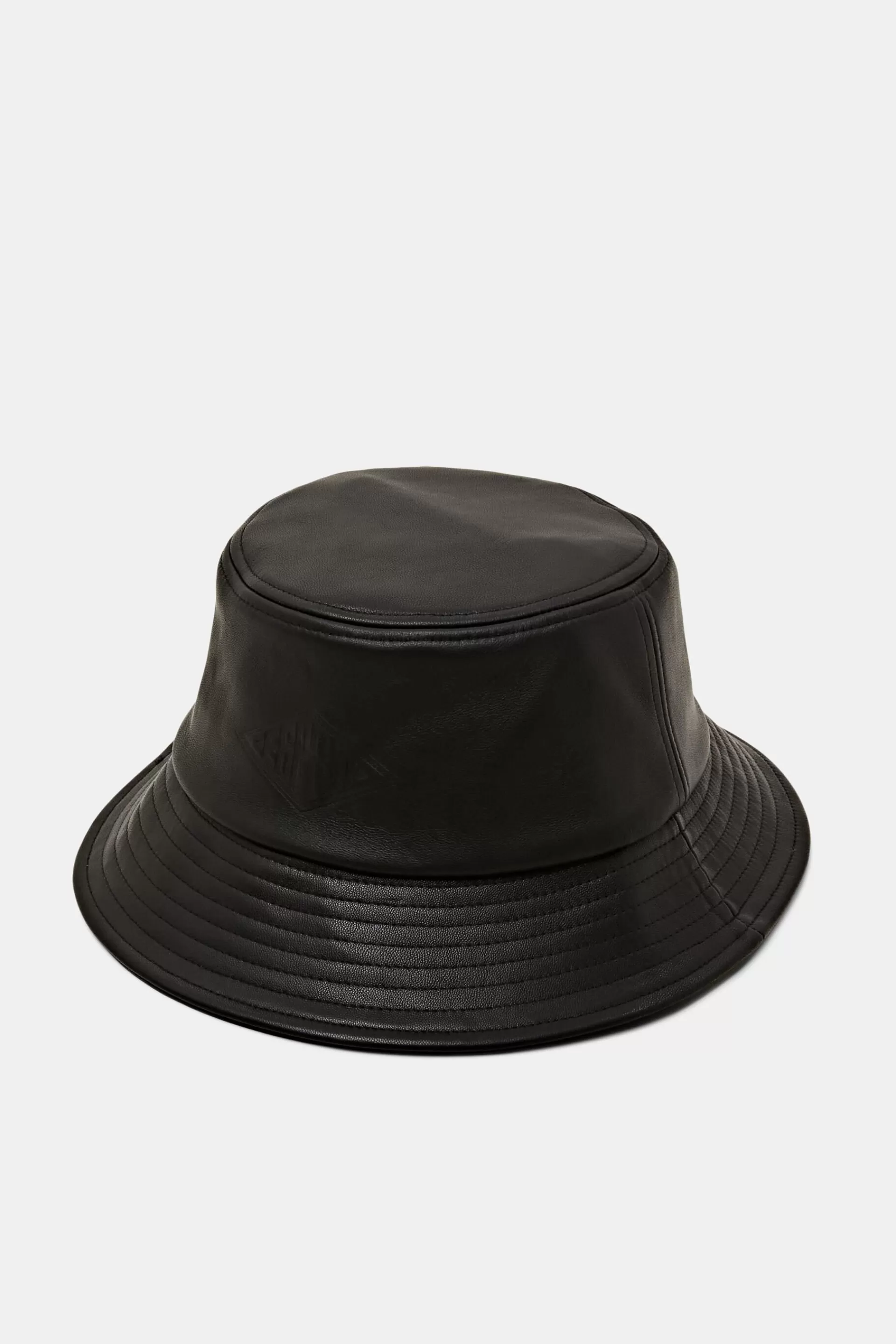 Bucket Hat aus Leder mit Logo-ESPRIT Discount