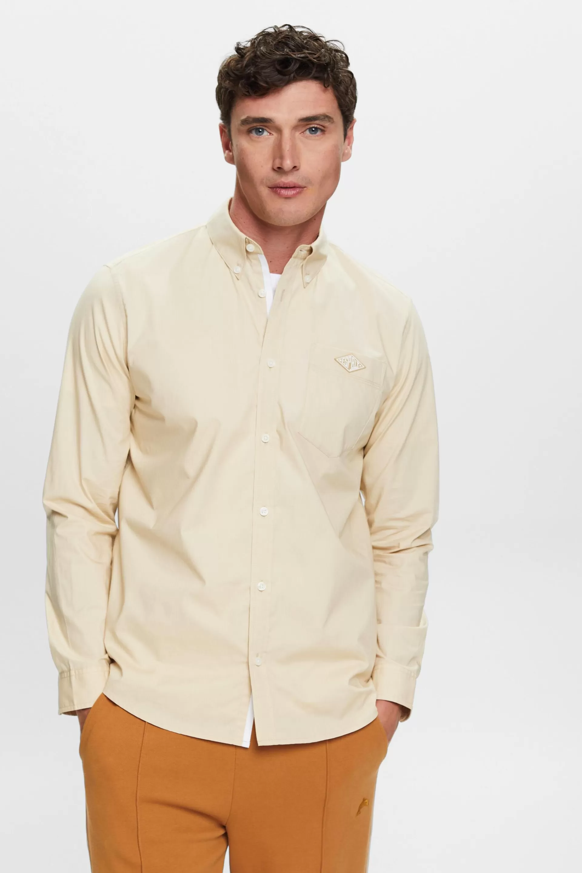 Button-Down-Hemd aus Baumwolle-ESPRIT Store