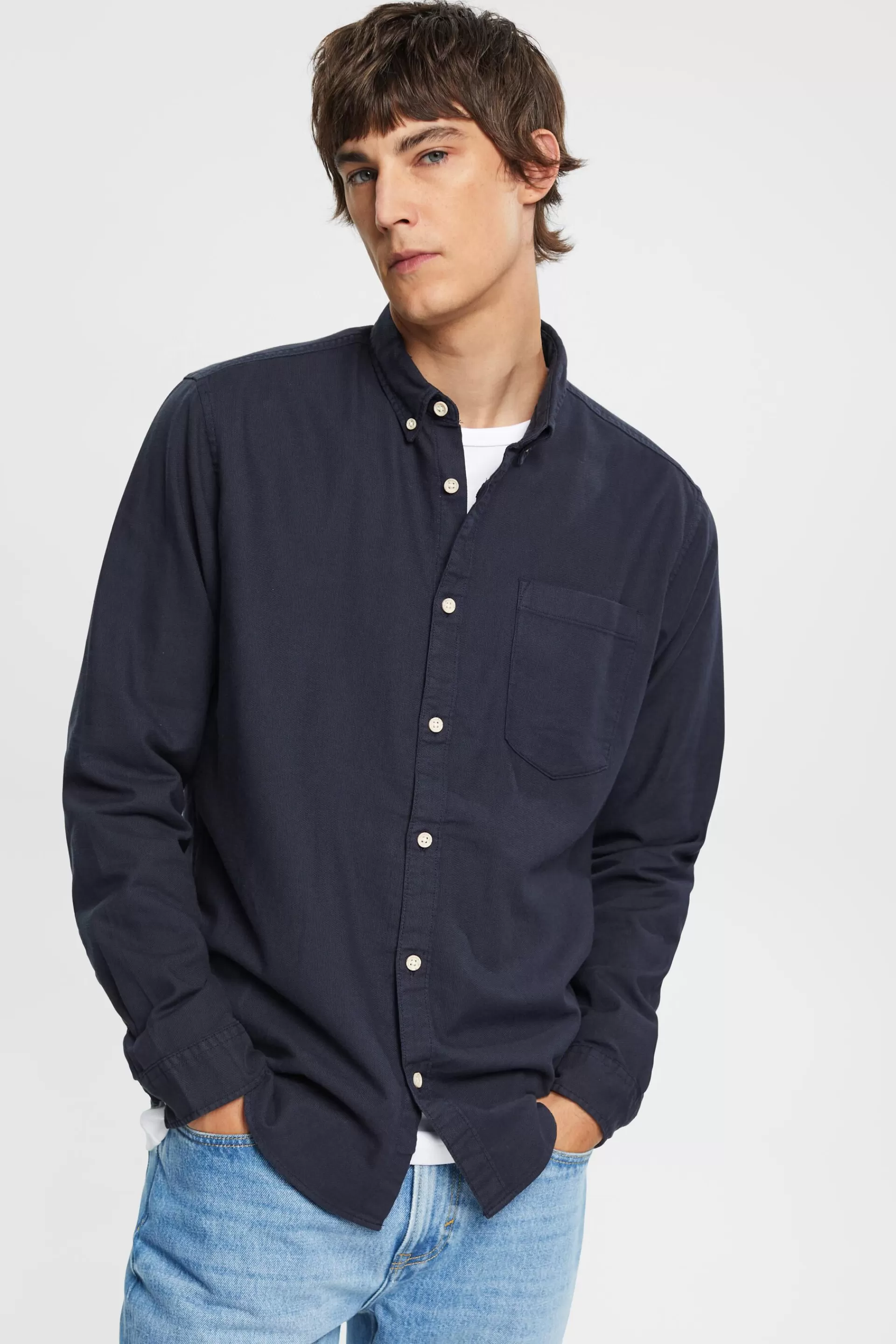 Button-Down-Hemd aus Baumwolle-ESPRIT Best