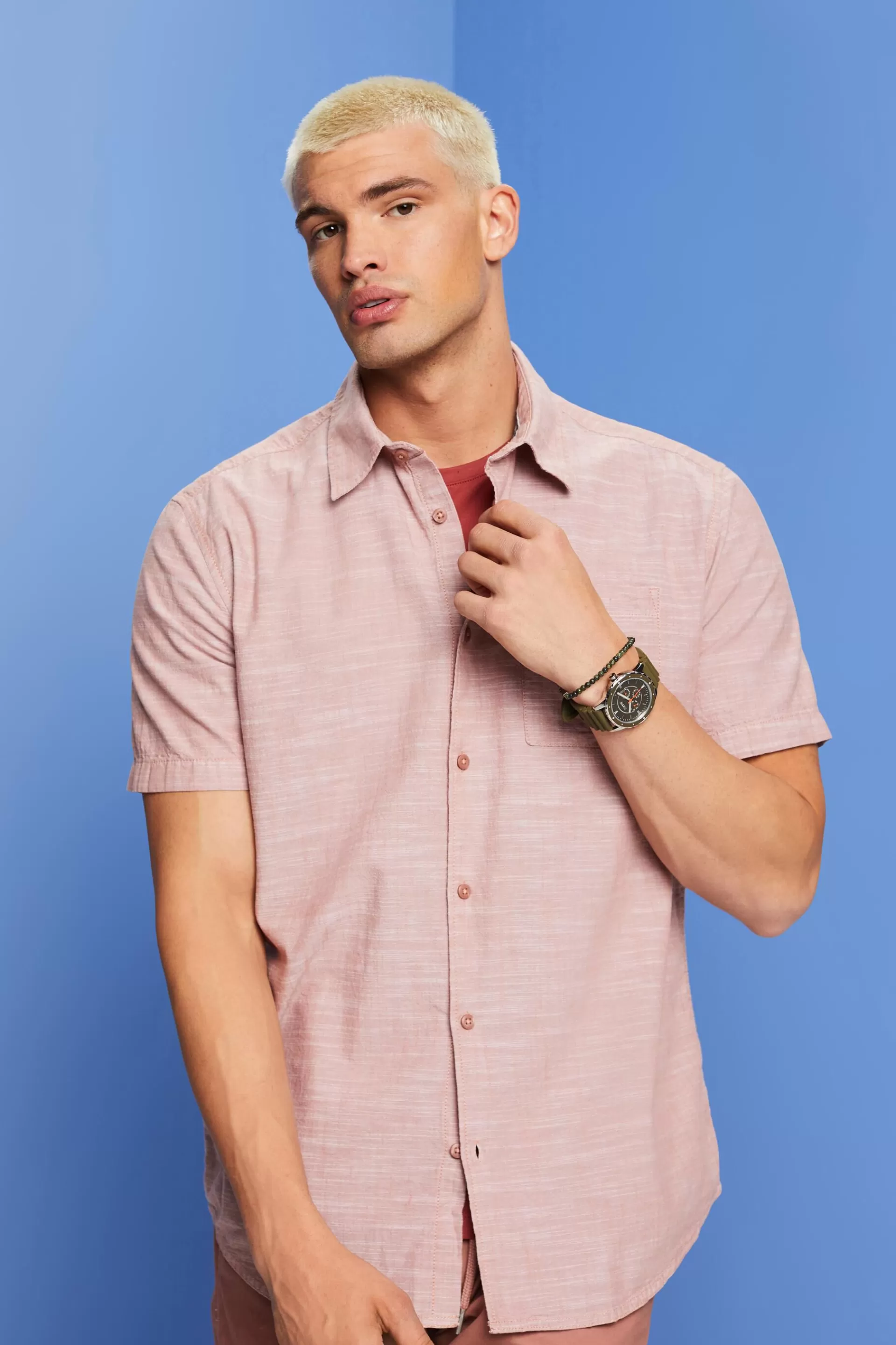 Button-Down-Hemd aus Baumwolle-ESPRIT Discount