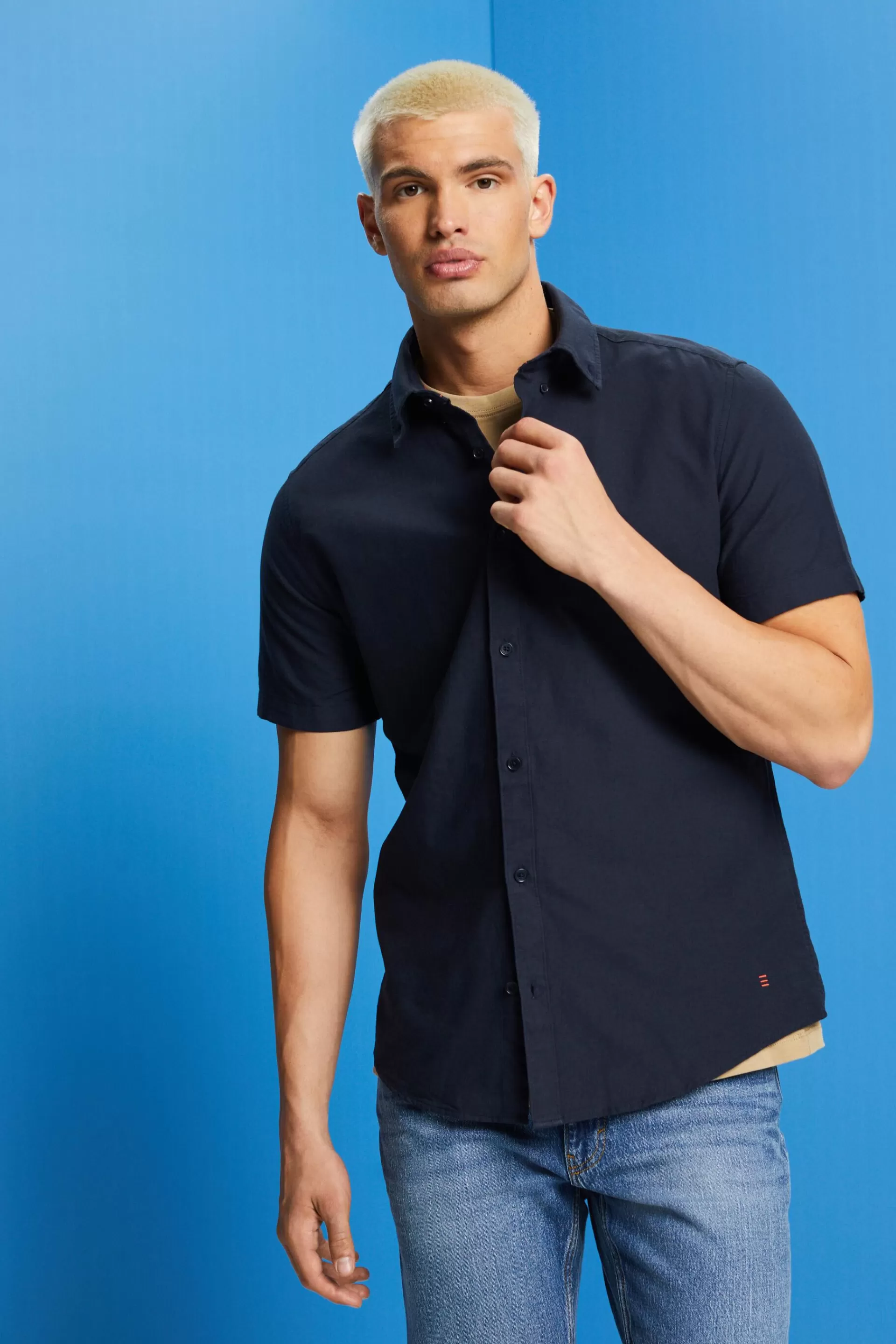 Button-Down-Hemd aus Baumwolle-ESPRIT Fashion