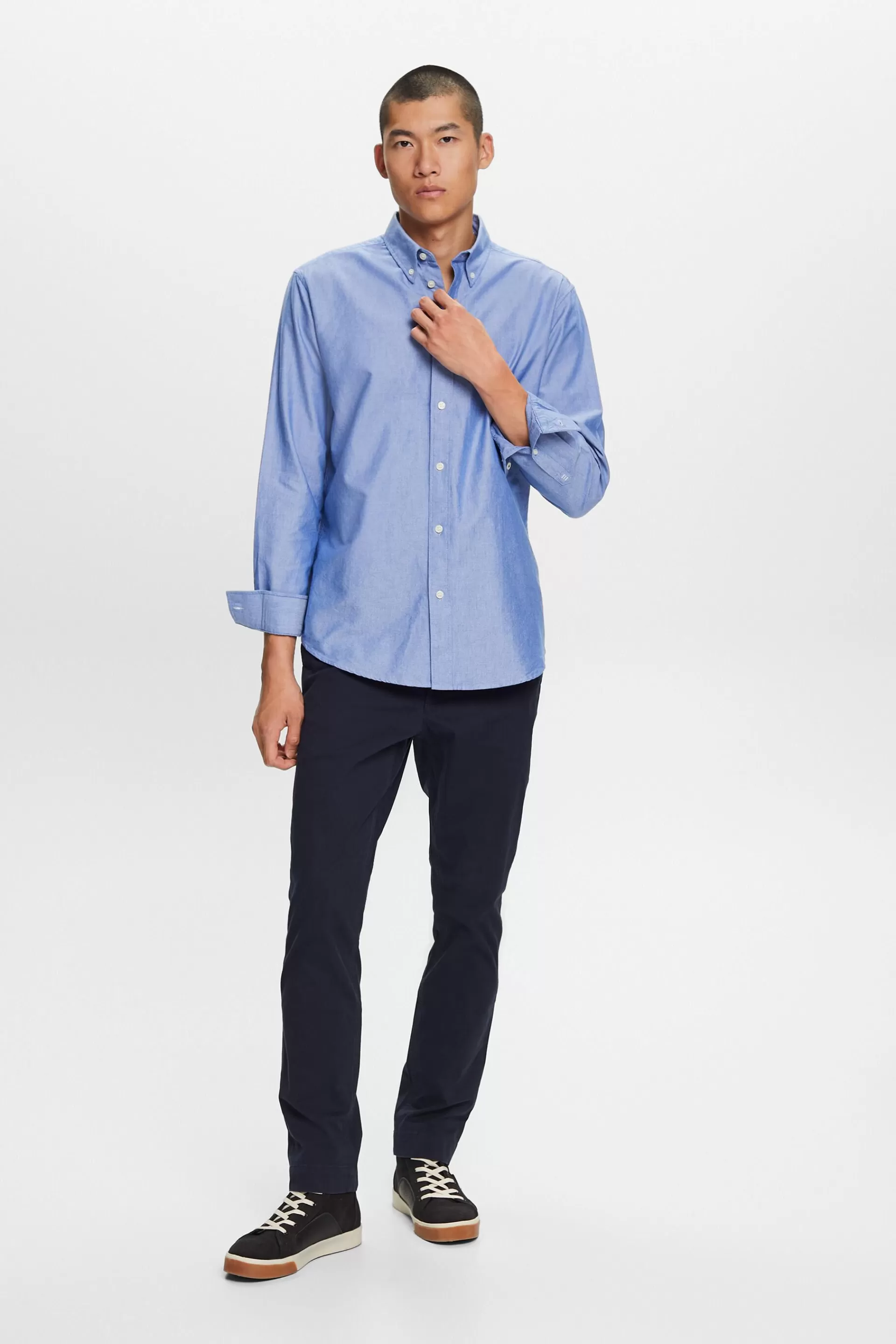 Button-Down-Hemd aus Baumwollpopeline-ESPRIT Cheap