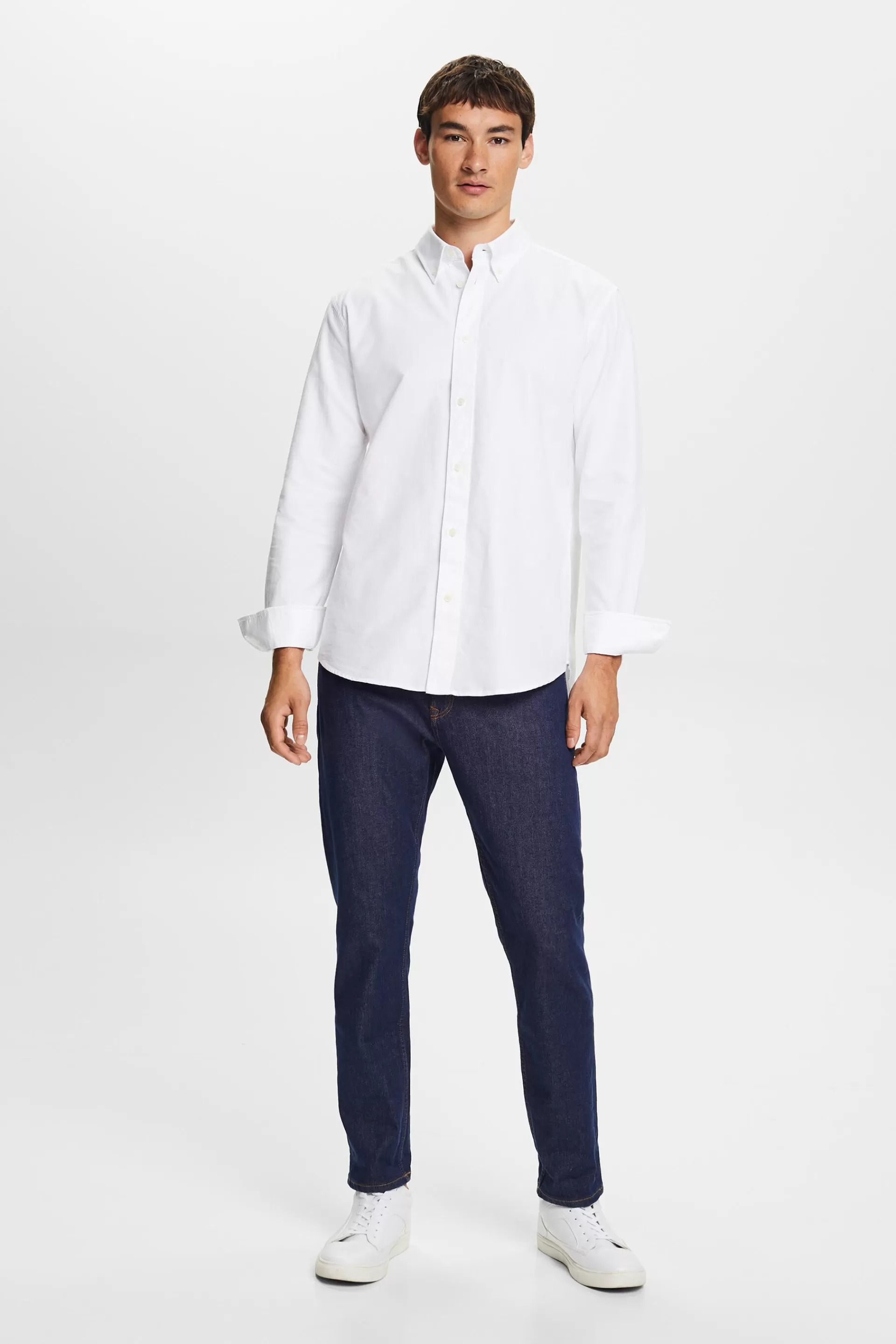 Button-Down-Hemd aus Baumwollpopeline-ESPRIT Discount