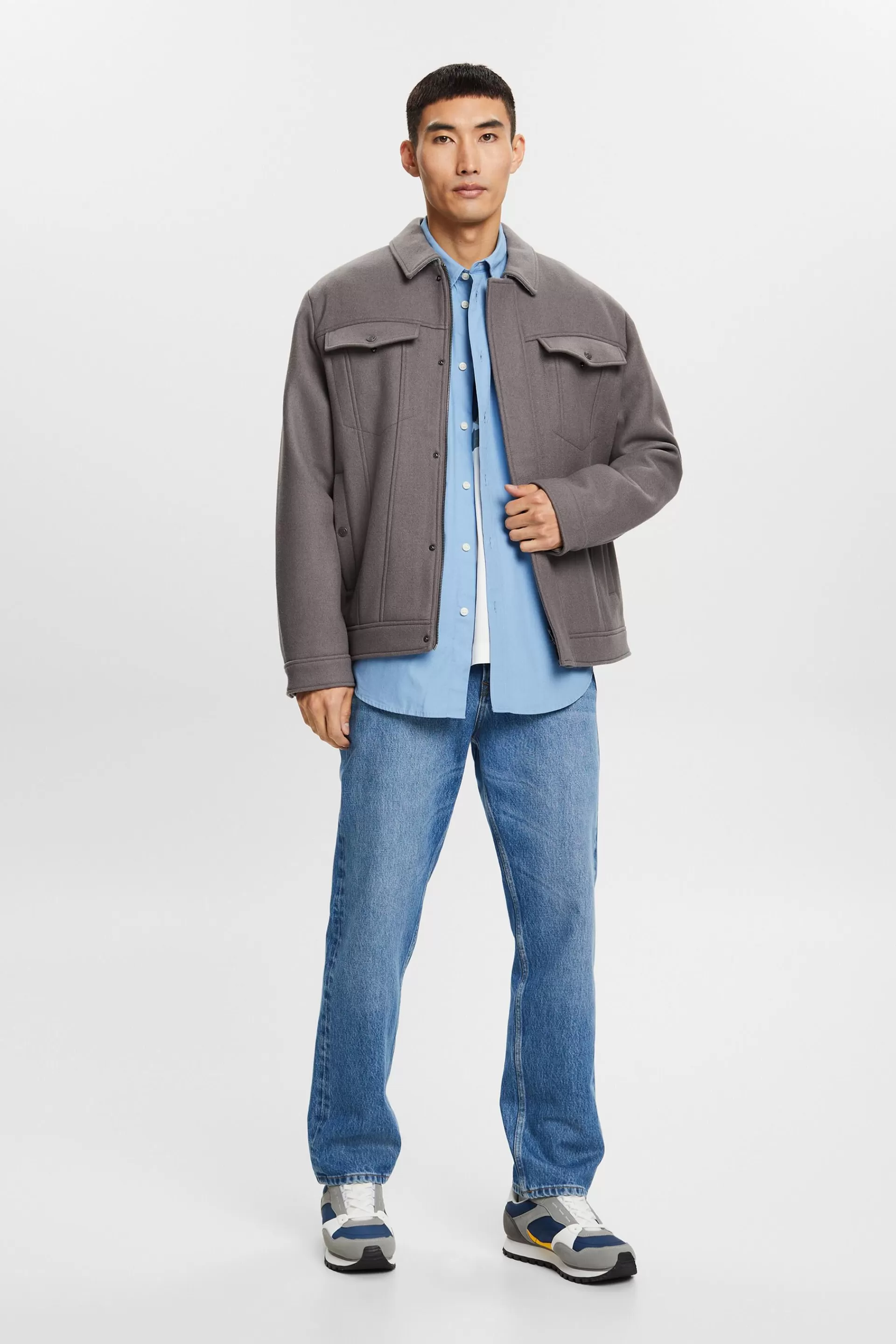 Button-Down-Hemd aus Popeline, 100 % Baumwolle-ESPRIT Best Sale