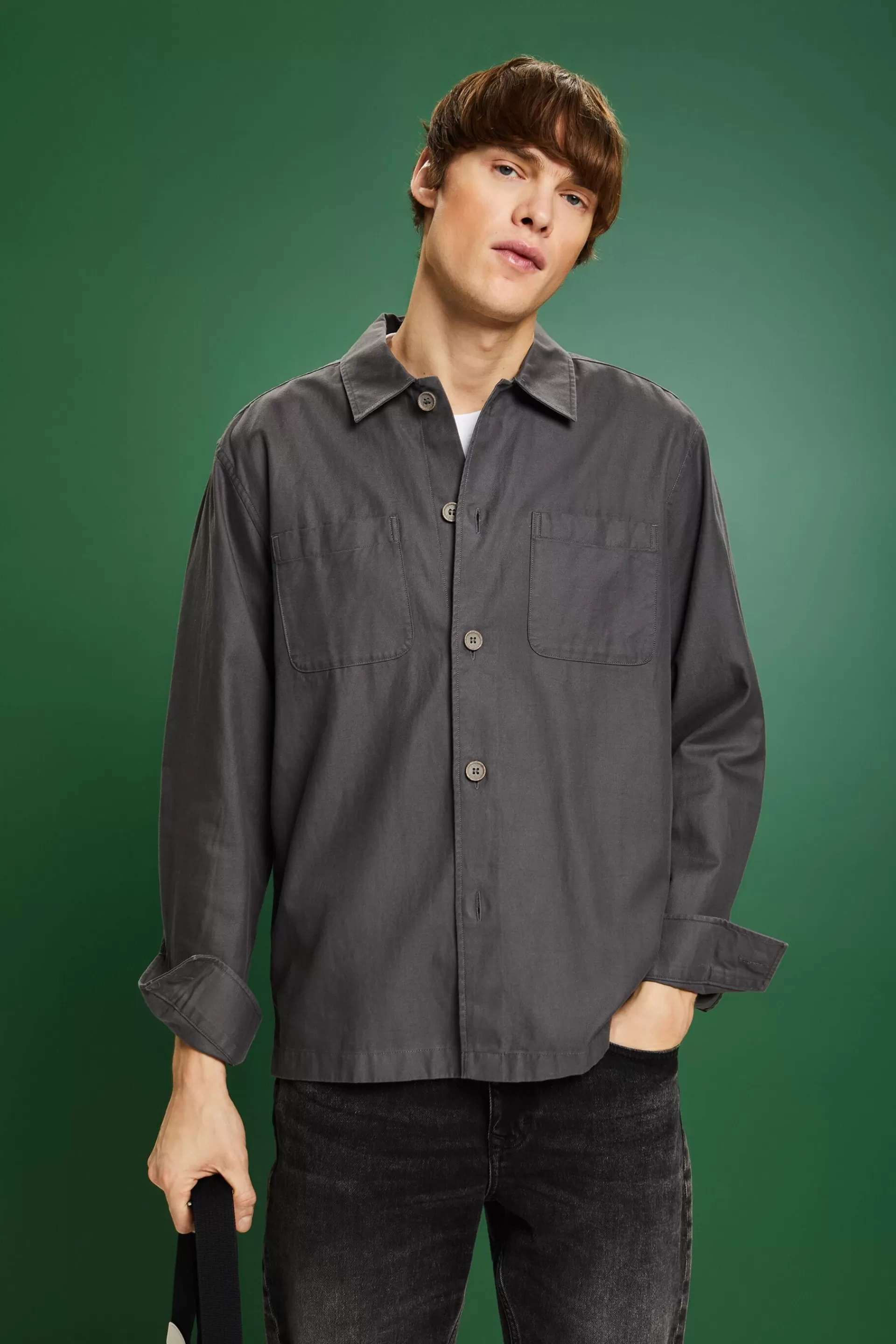Button-Down-Hemd aus Twill-ESPRIT Cheap