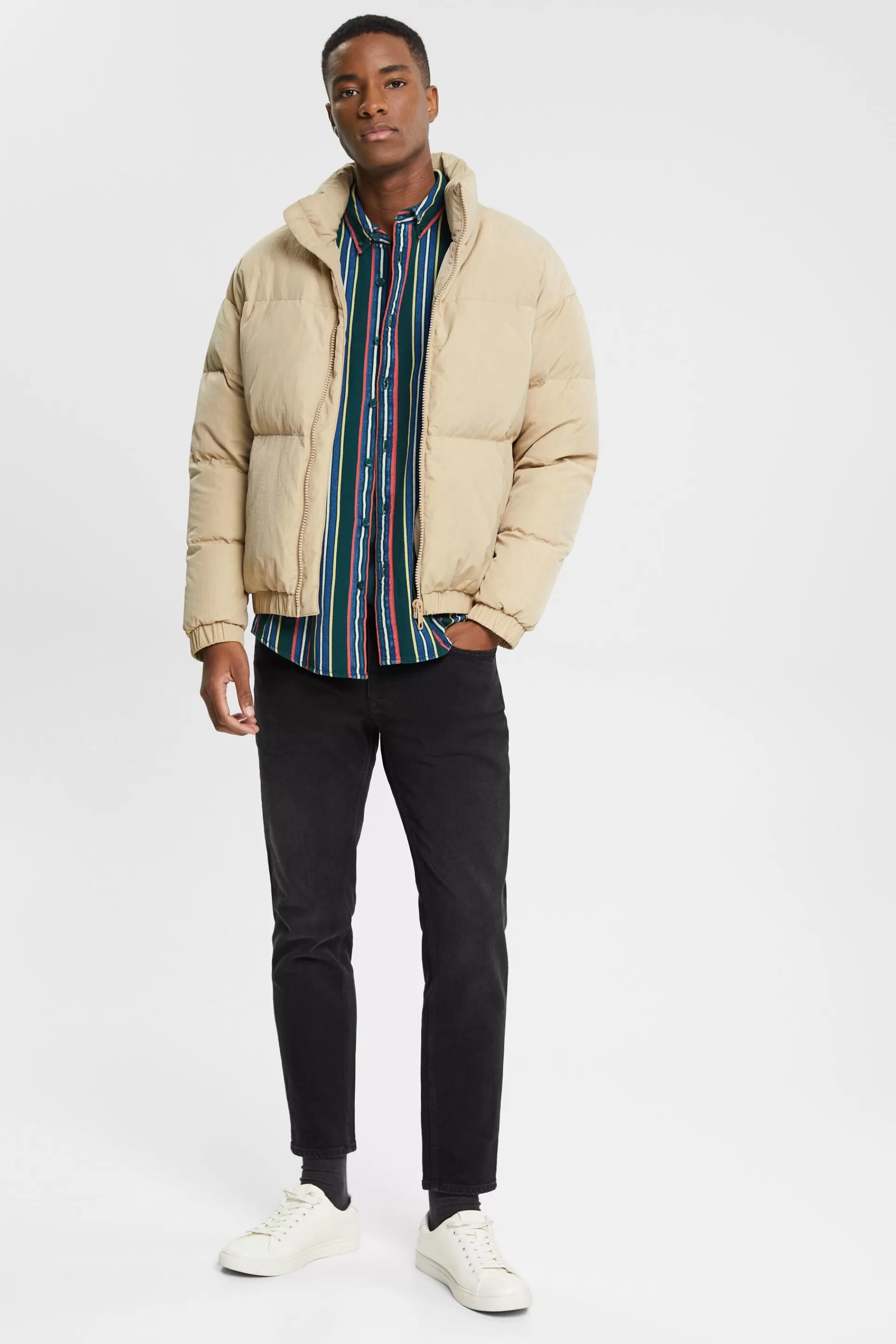 Button-Down-Hemd mit mehrfarbigen Streifen-ESPRIT Cheap