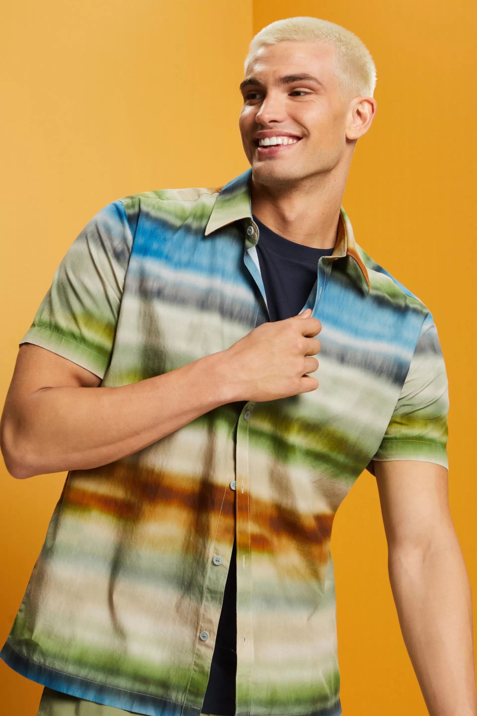 Button-Down-Hemd mit Print-ESPRIT Online