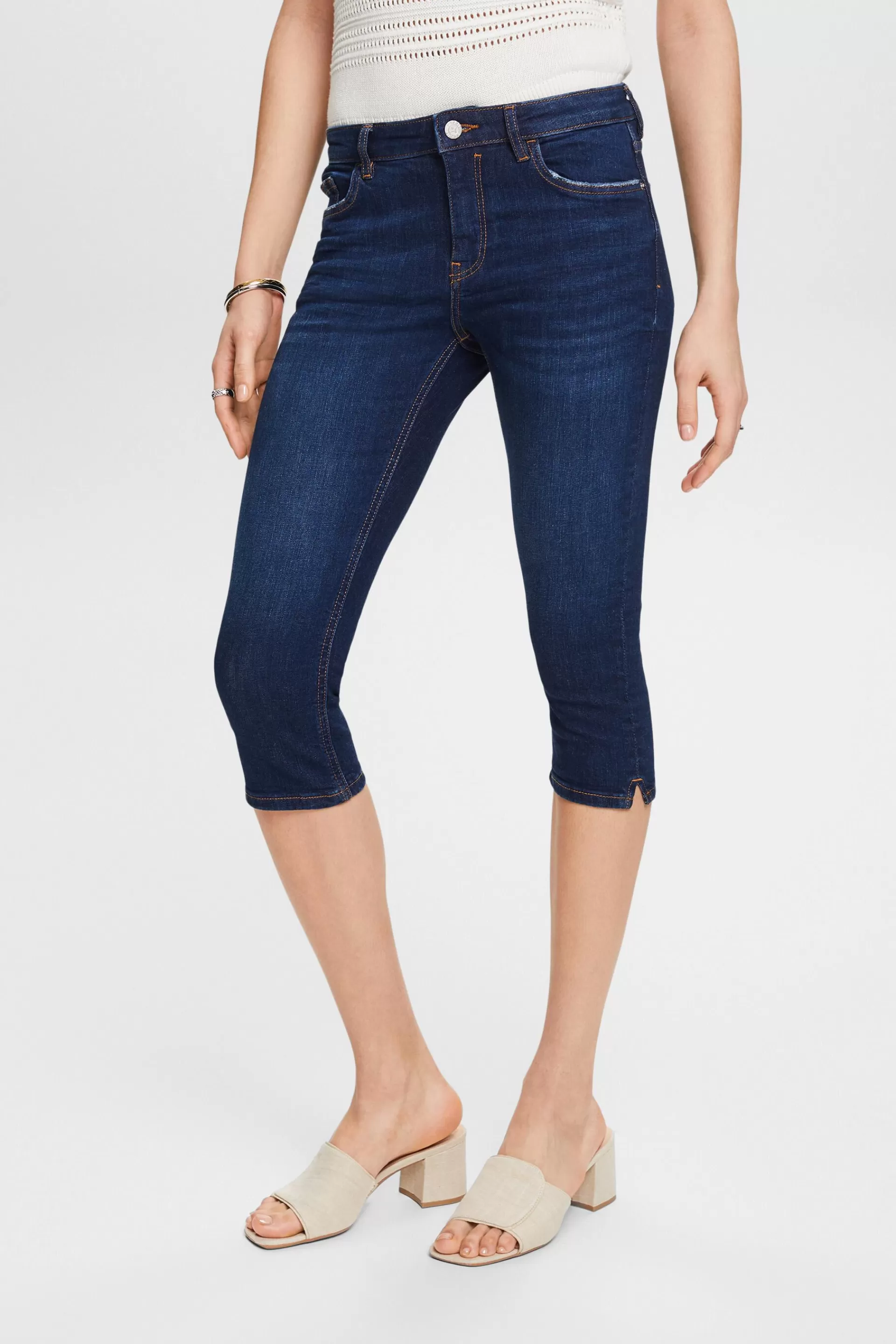 Capri-Jeans aus Organic Cotton-ESPRIT New