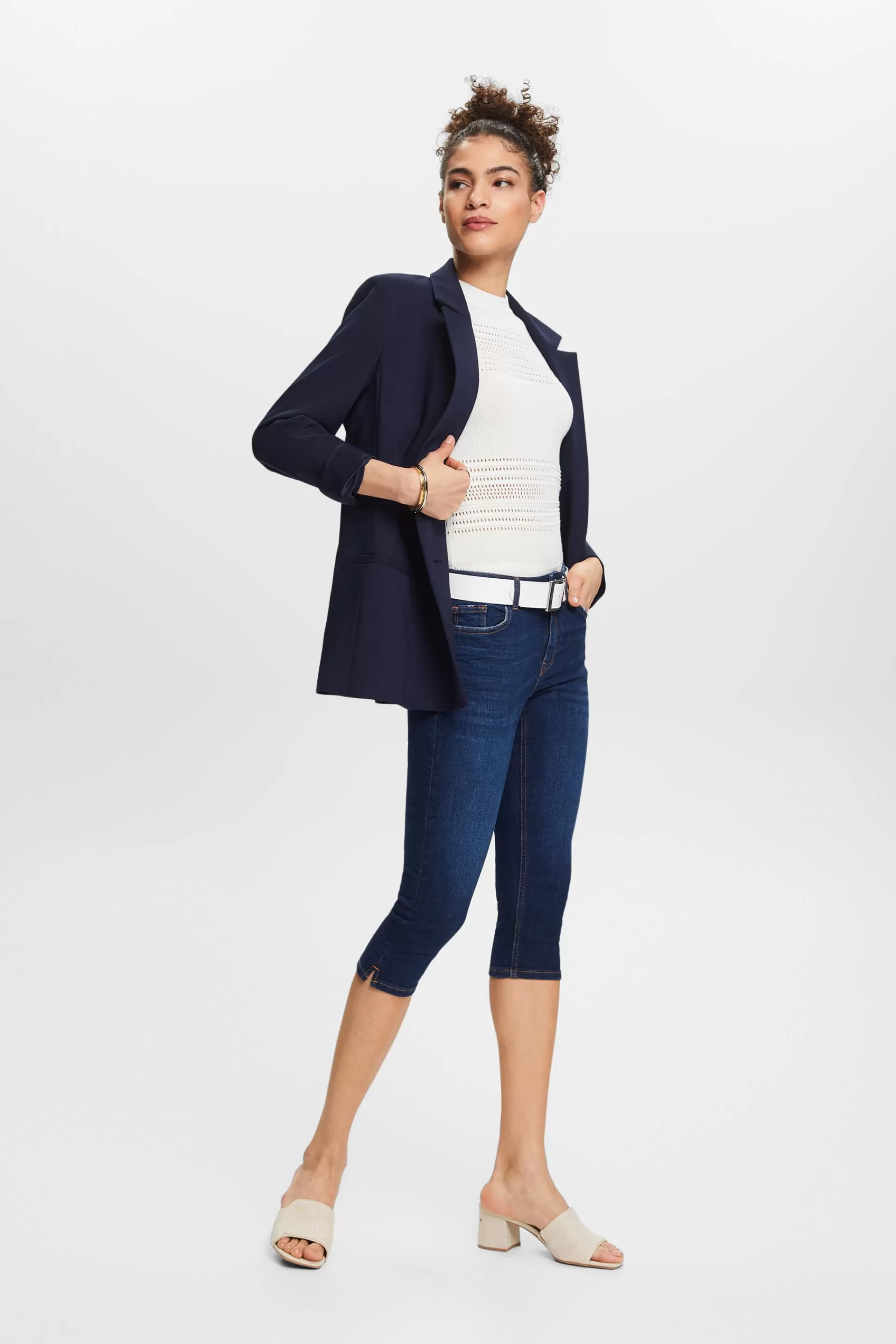 Capri-Jeans aus Organic Cotton-ESPRIT New
