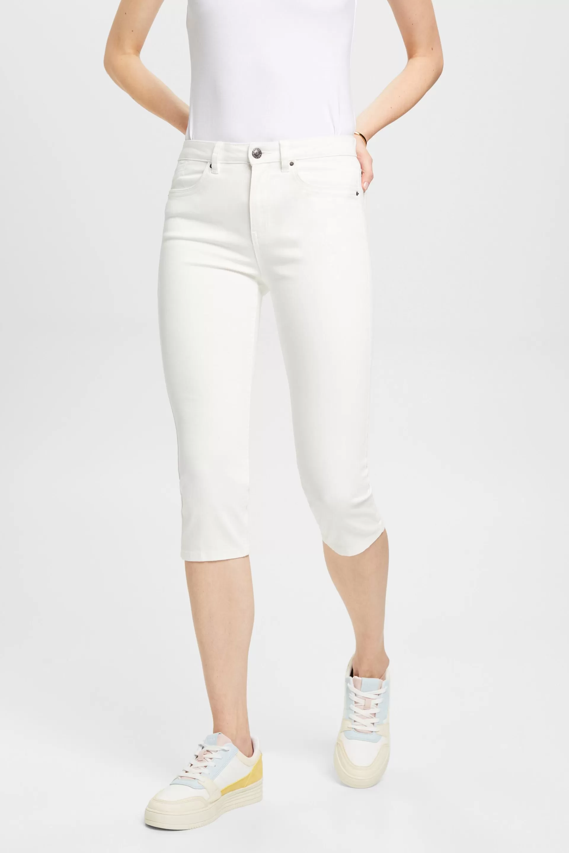 Capri-Jeans mit mittelhohem Bund-ESPRIT Best Sale