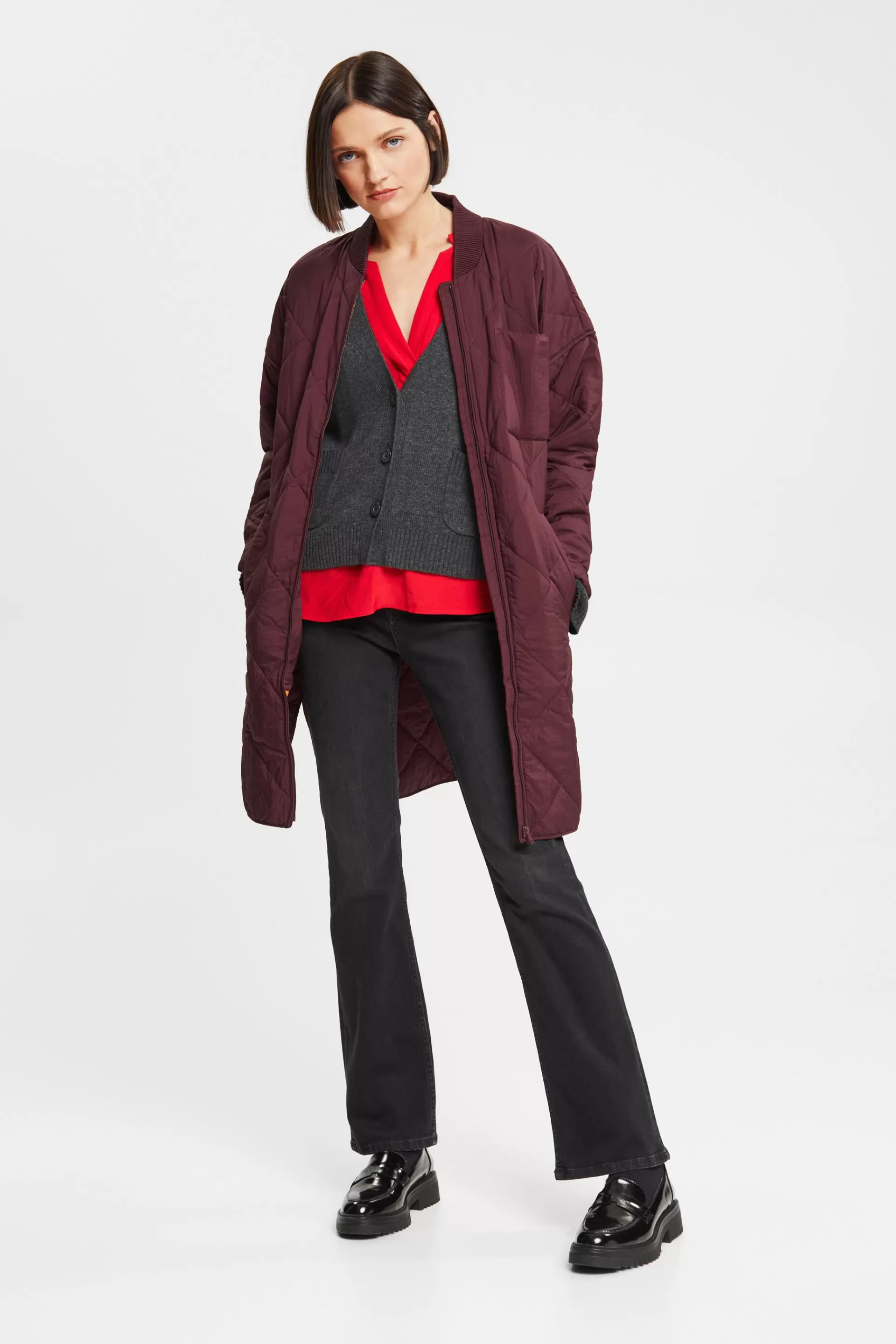 Cardigan aus Wollmix, LENZING™ ECOVERO™-ESPRIT Cheap