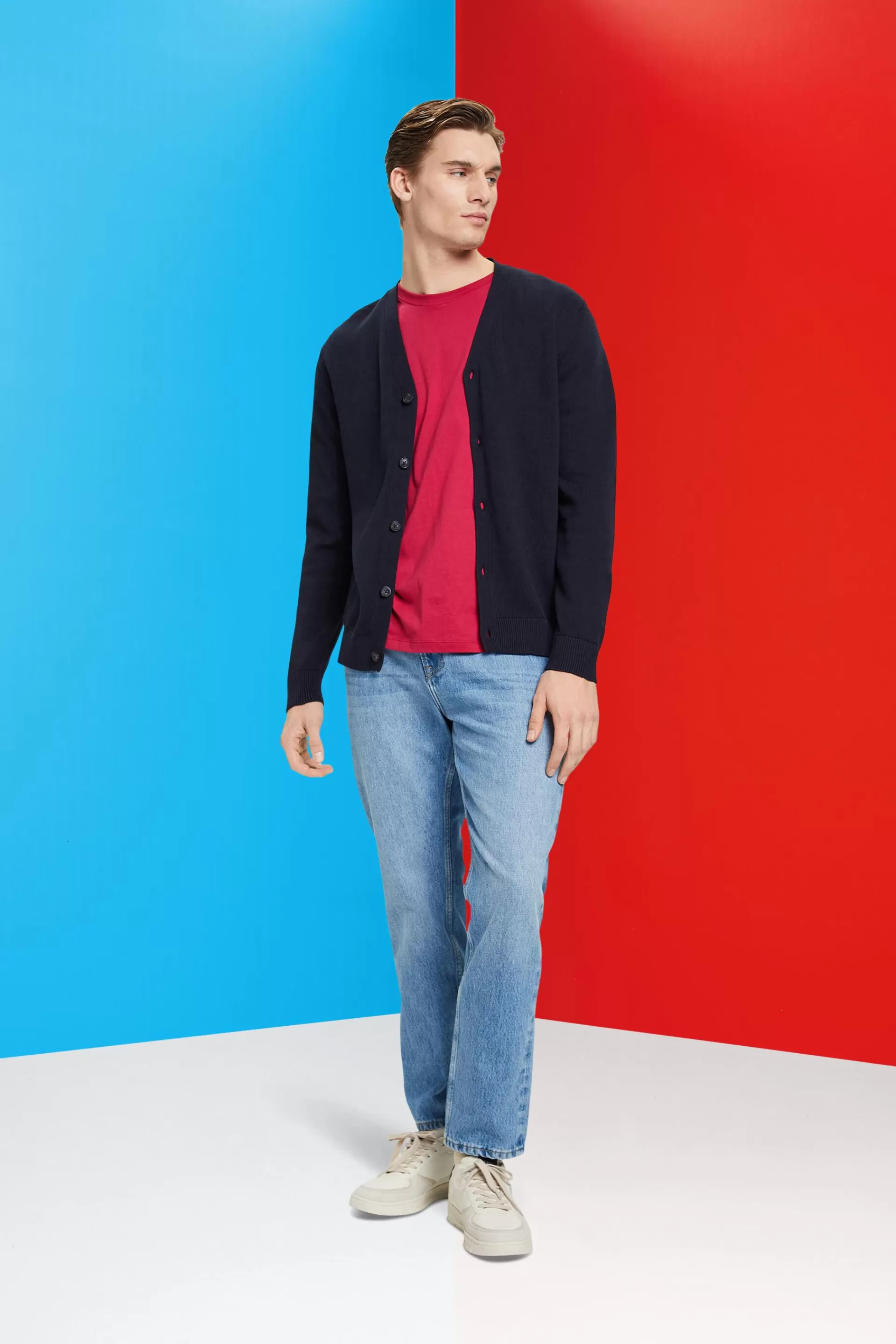 Cardigan nachhaltiger Baumwolle mit V-Ausschnitt-ESPRIT Best