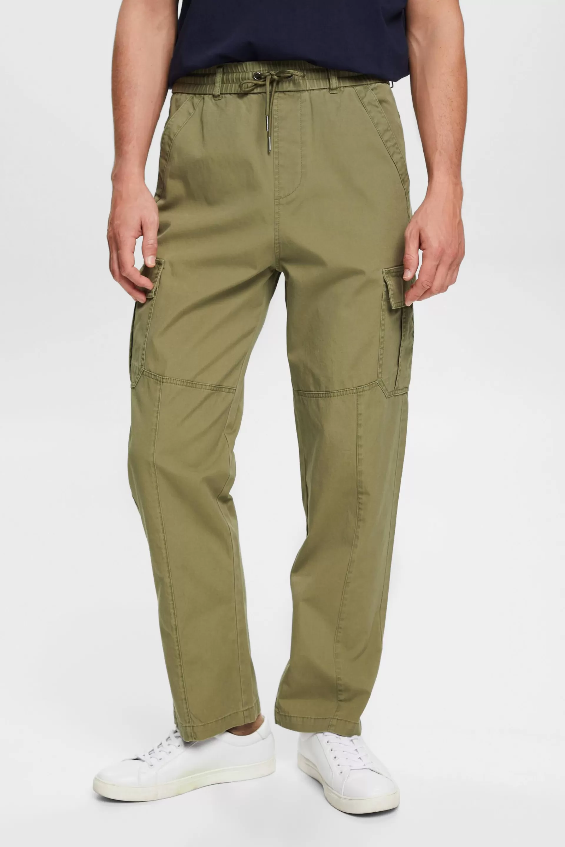Cargohose aus Baumwolle im Jogger-Stil mit schmal zulaufendem Bein-ESPRIT Cheap