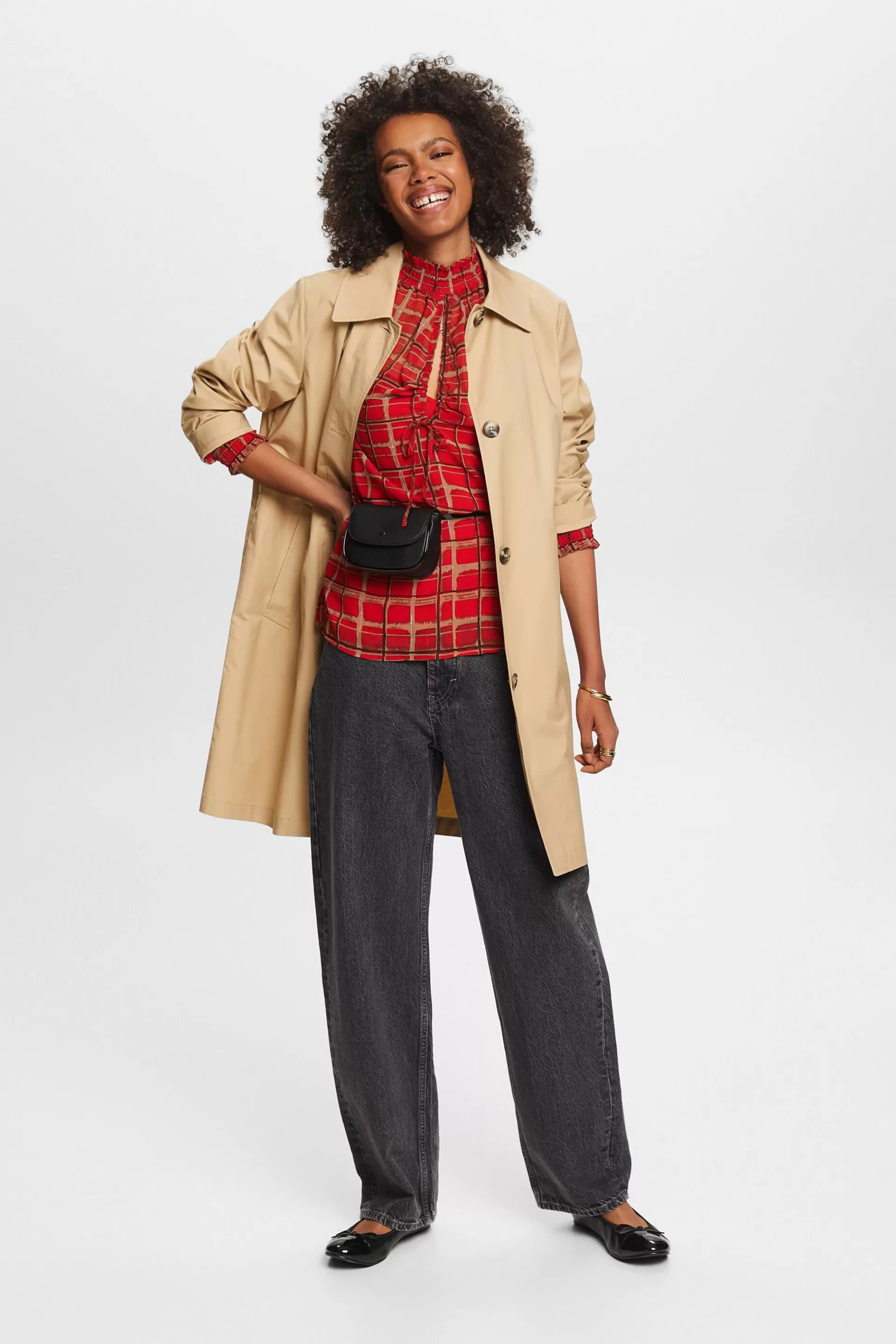 Chiffonbluse mit Muster-ESPRIT Flash Sale