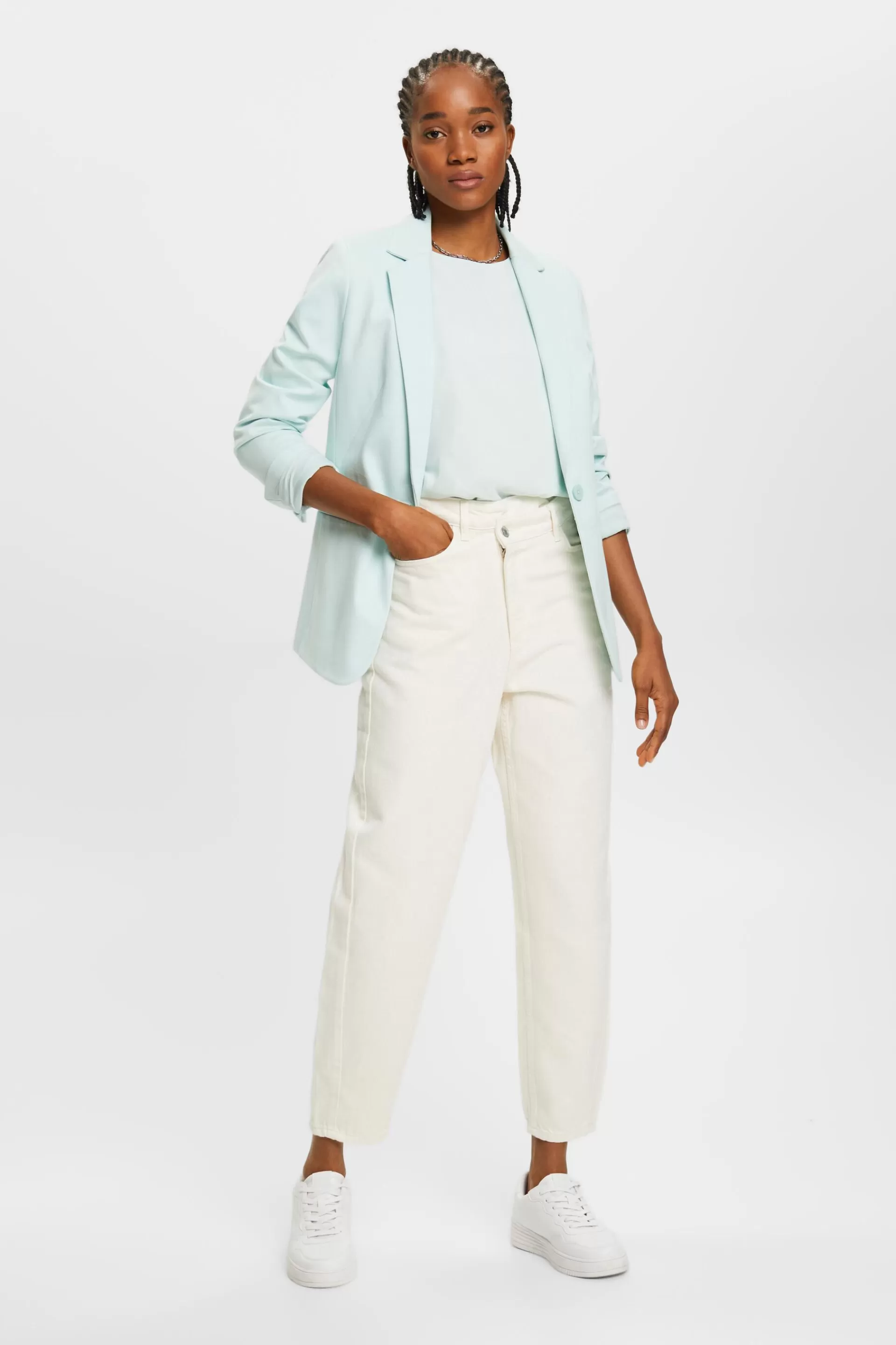 Chiffonbluse mit Rüschen-ESPRIT Shop