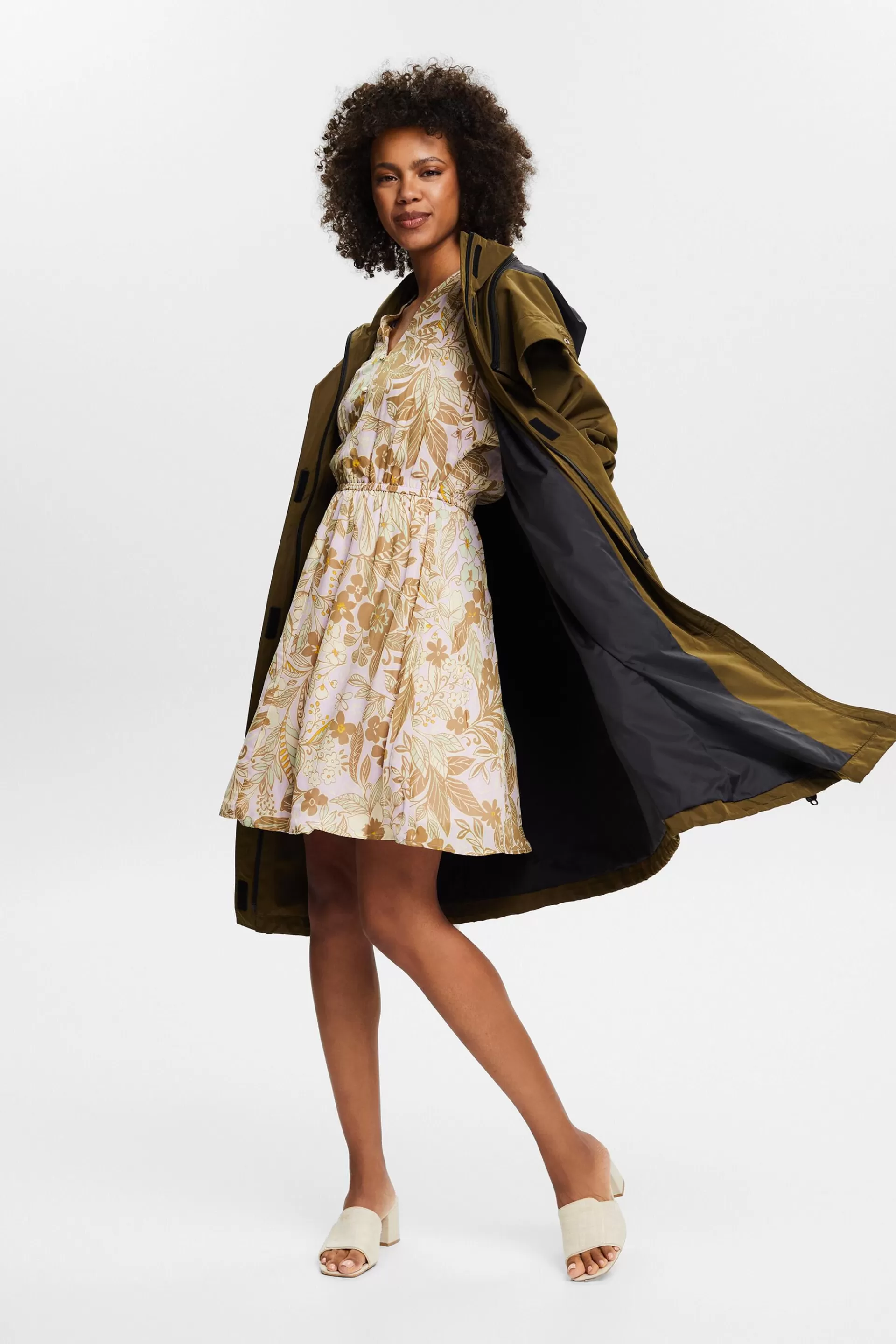 Chiffonkleid mit floralem Print-ESPRIT Cheap