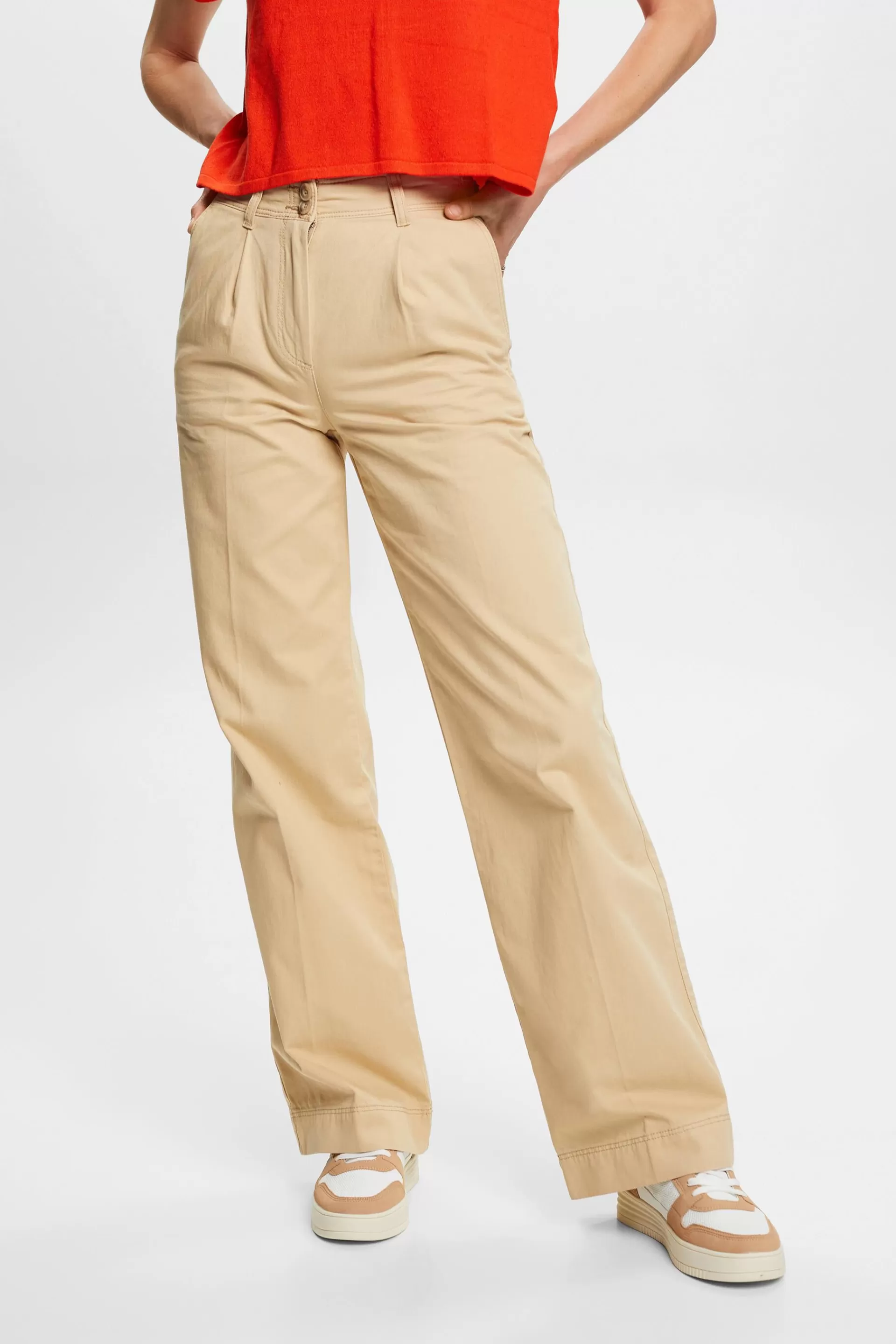 Chino mit weitem Bein-ESPRIT Sale