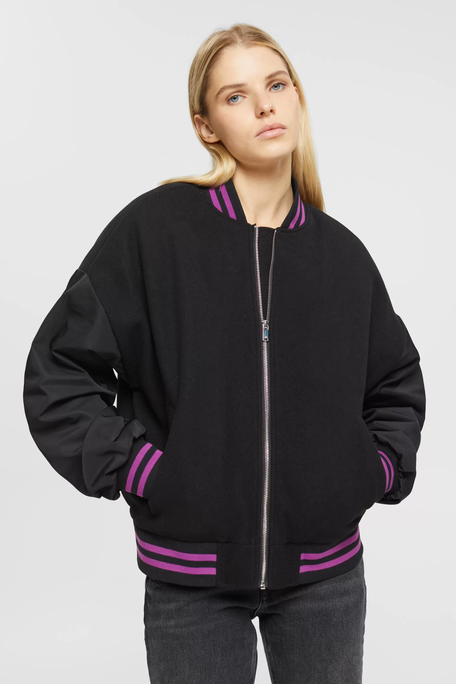 College-Jacke aus Material-Mix-ESPRIT Cheap