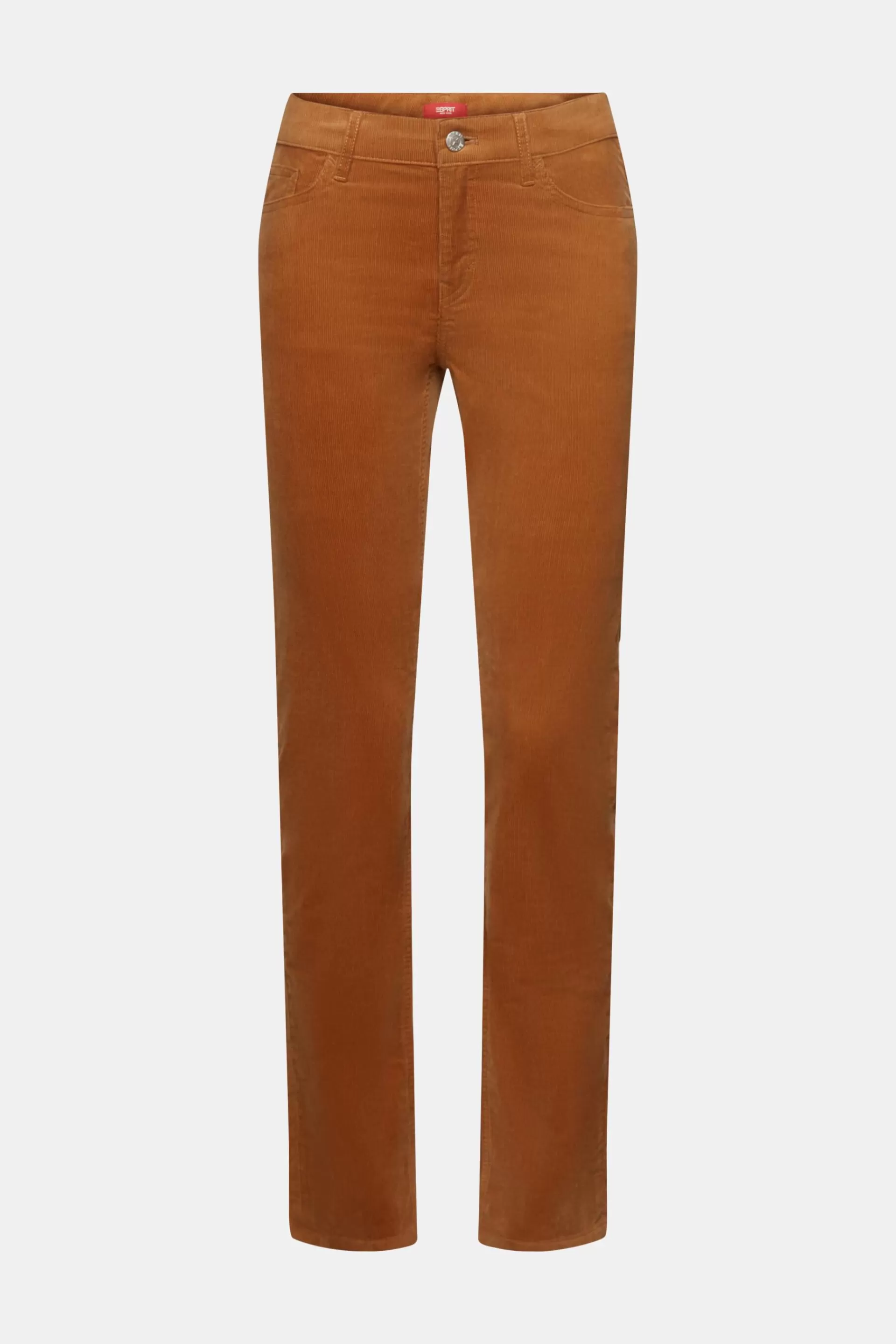 Cordhose mit schmaler Passform und mittlerer Bundhöhe-ESPRIT Cheap