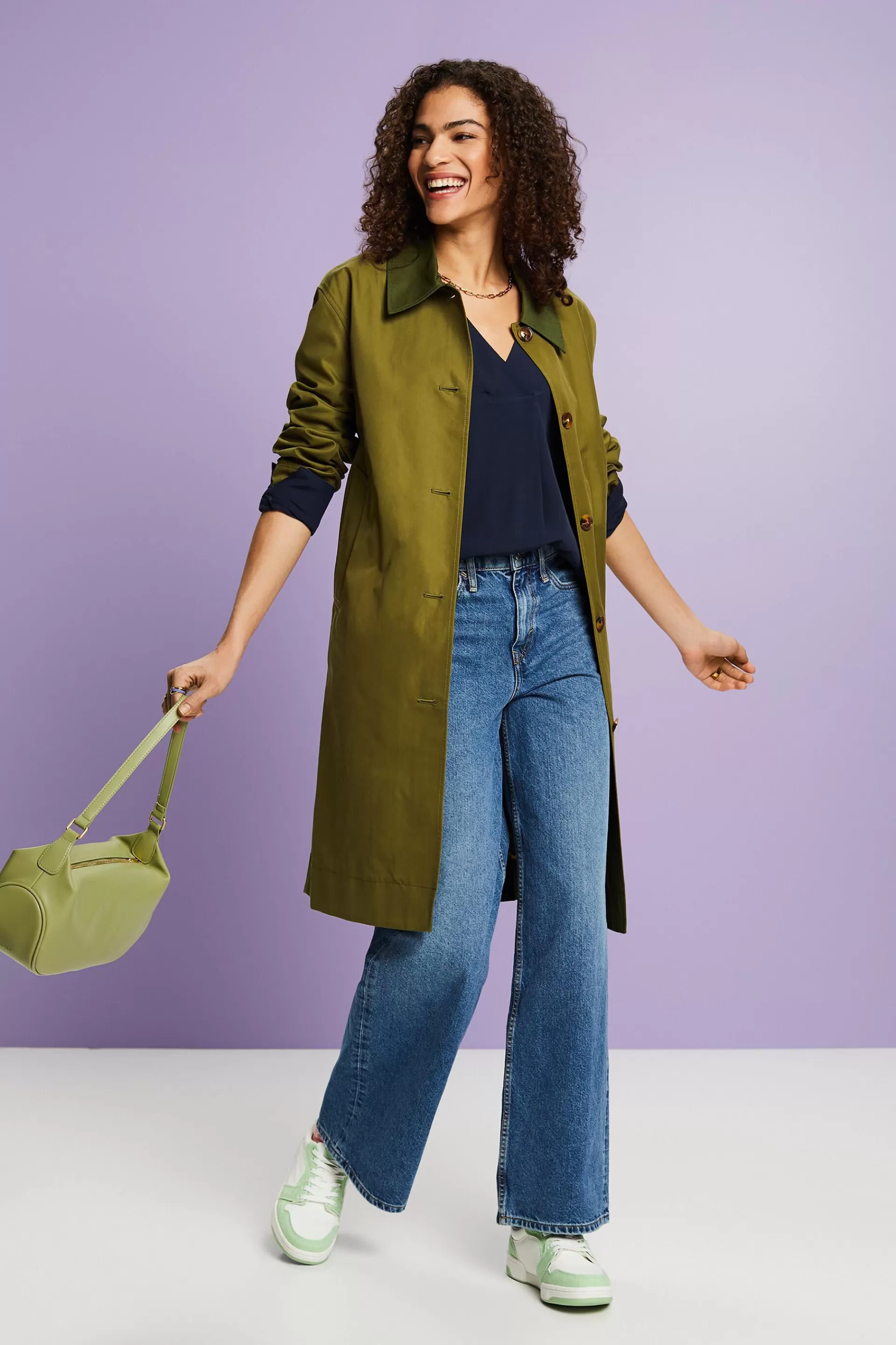 Crêpe-Bluse mit V-Ausschnitt-ESPRIT Flash Sale