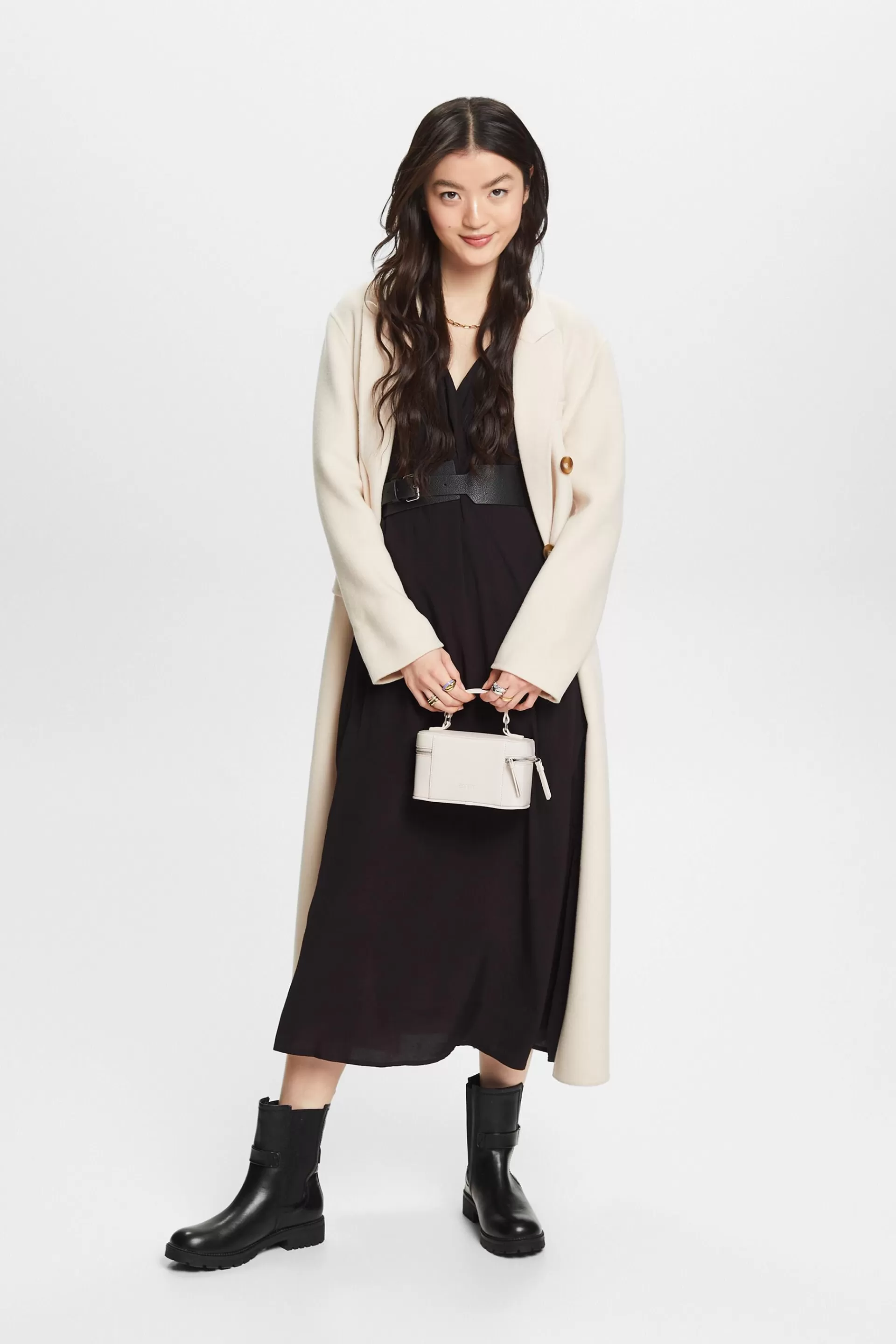 Crêpe-Midikleid-ESPRIT Clearance