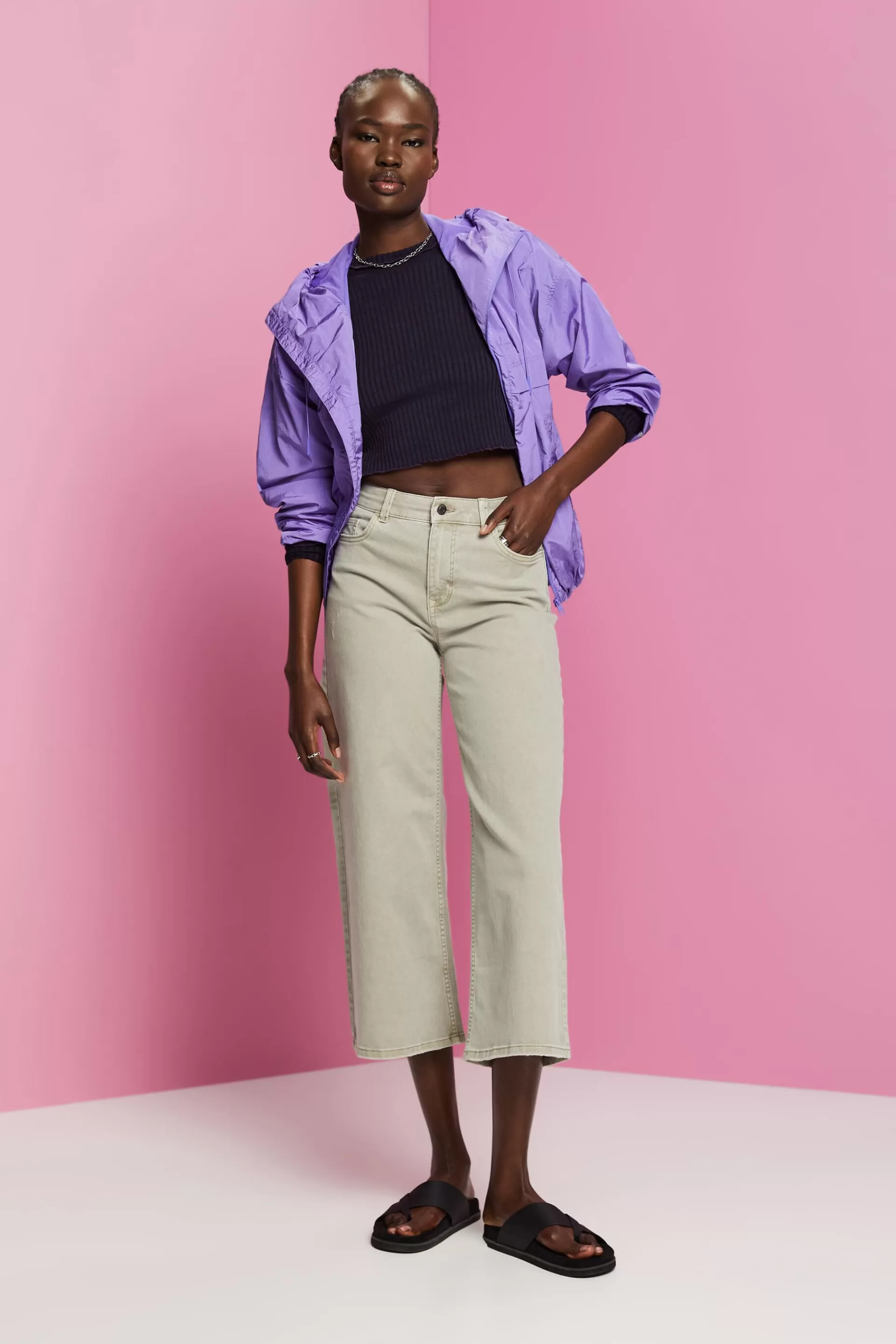 Cropped Fit Longsleeve-ESPRIT Outlet