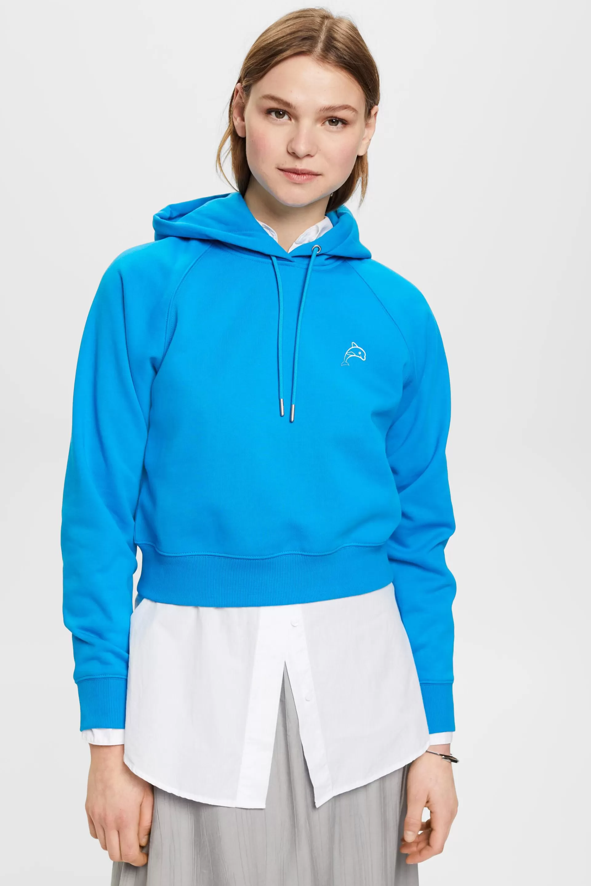 Cropped-Hoodie mit Delfin-Logo-ESPRIT Best